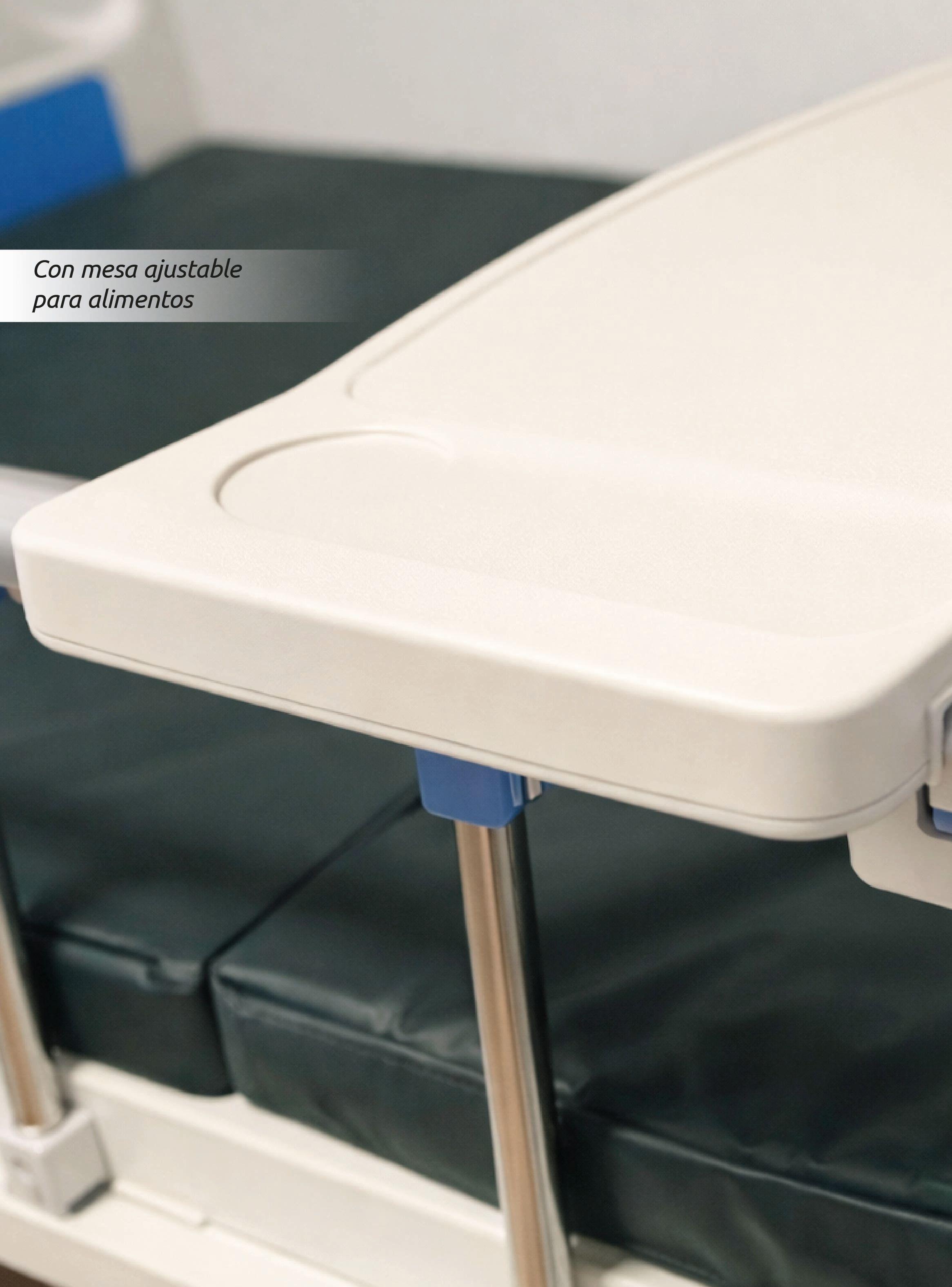 Catre clínico con Colchón porta suero barandas y ruedas reforzadas Acqui-4