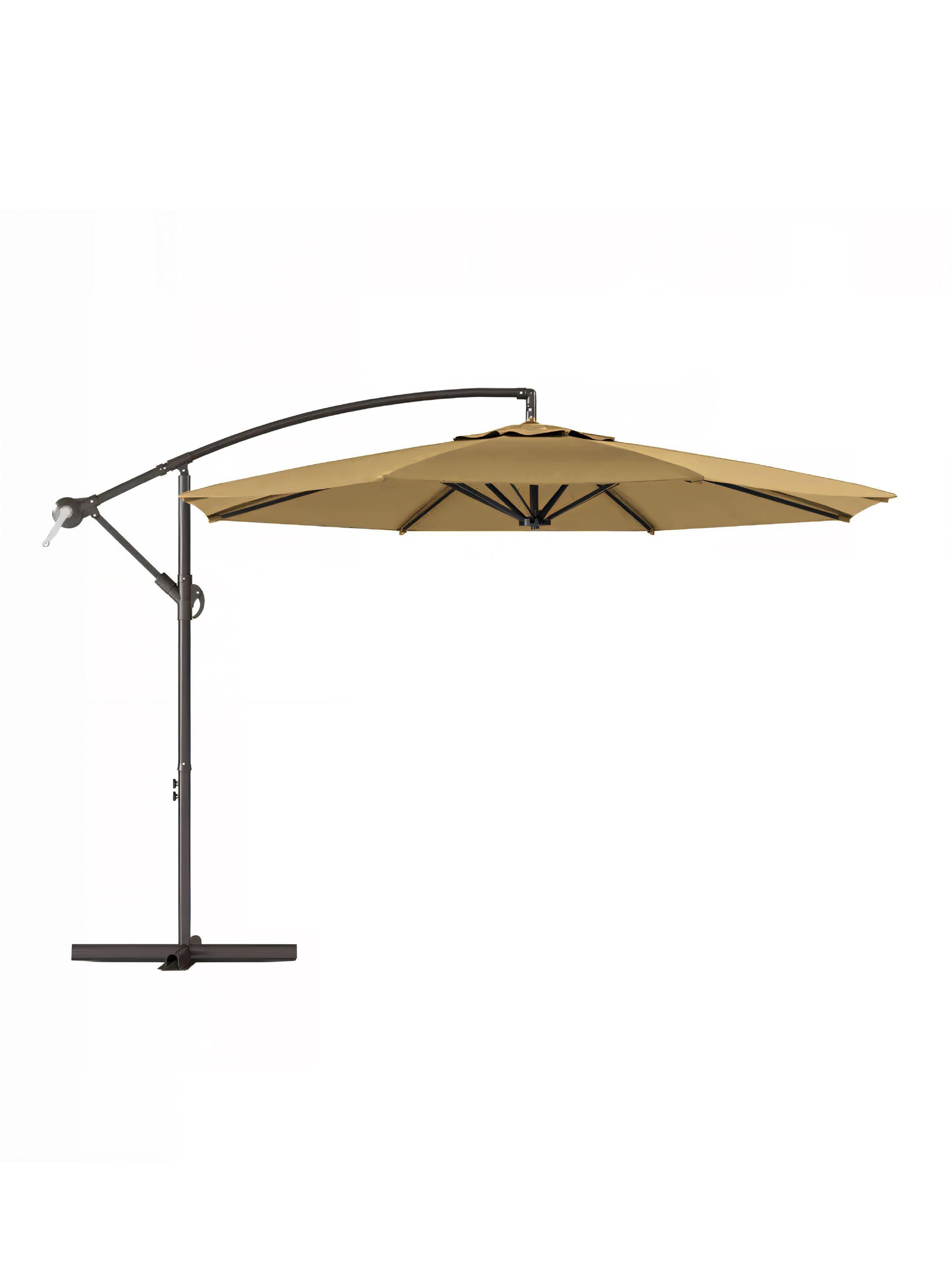Quitasol sombrilla lateral terraza 3x3 gris khaki-0