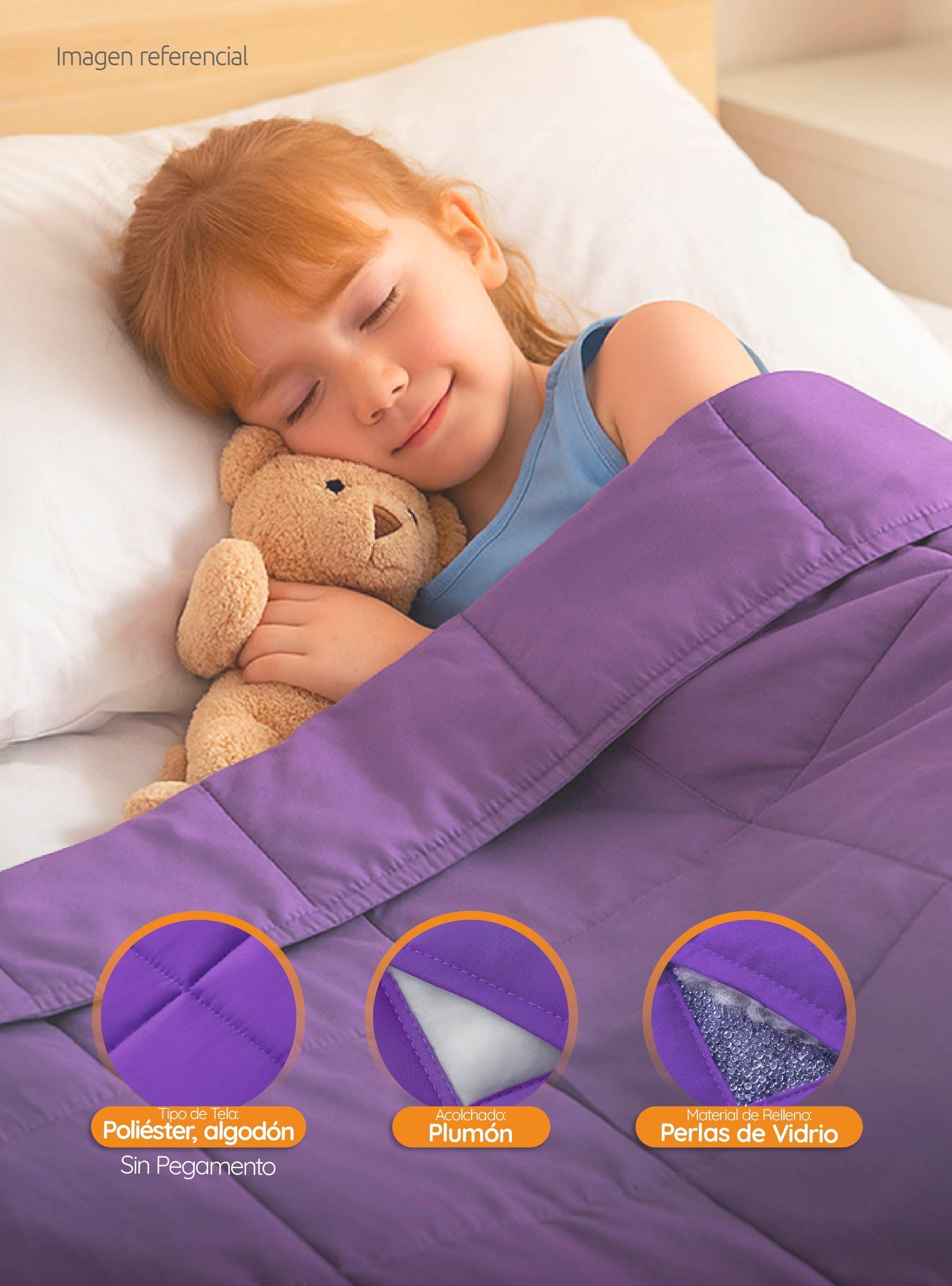 Manta de gravedad niños Violeta 2,3K 122x92 cm Manta de Peso GlowUp-3