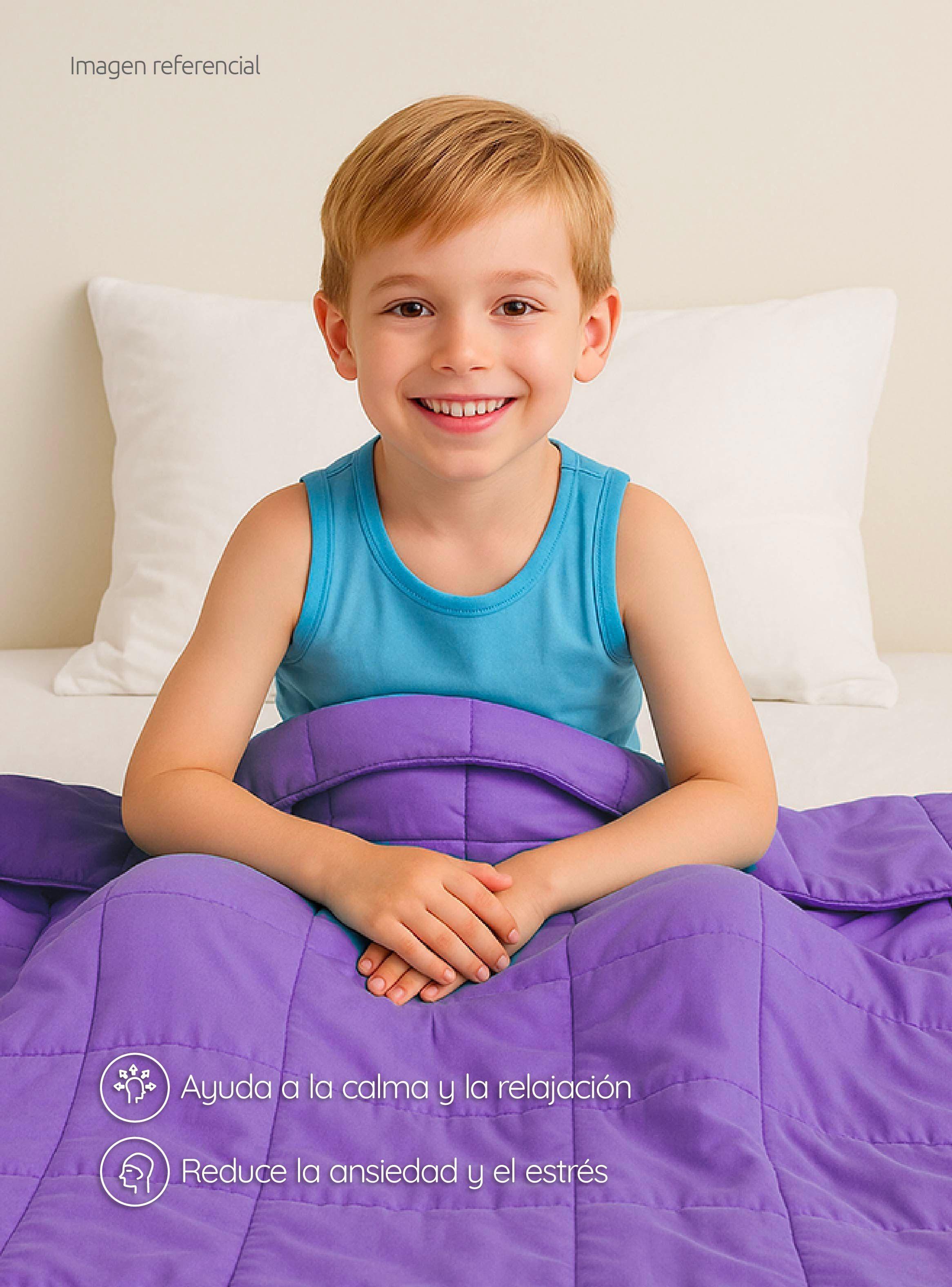 Manta de gravedad niños Violeta 2,3K 122x92 cm Manta de Peso GlowUp-7
