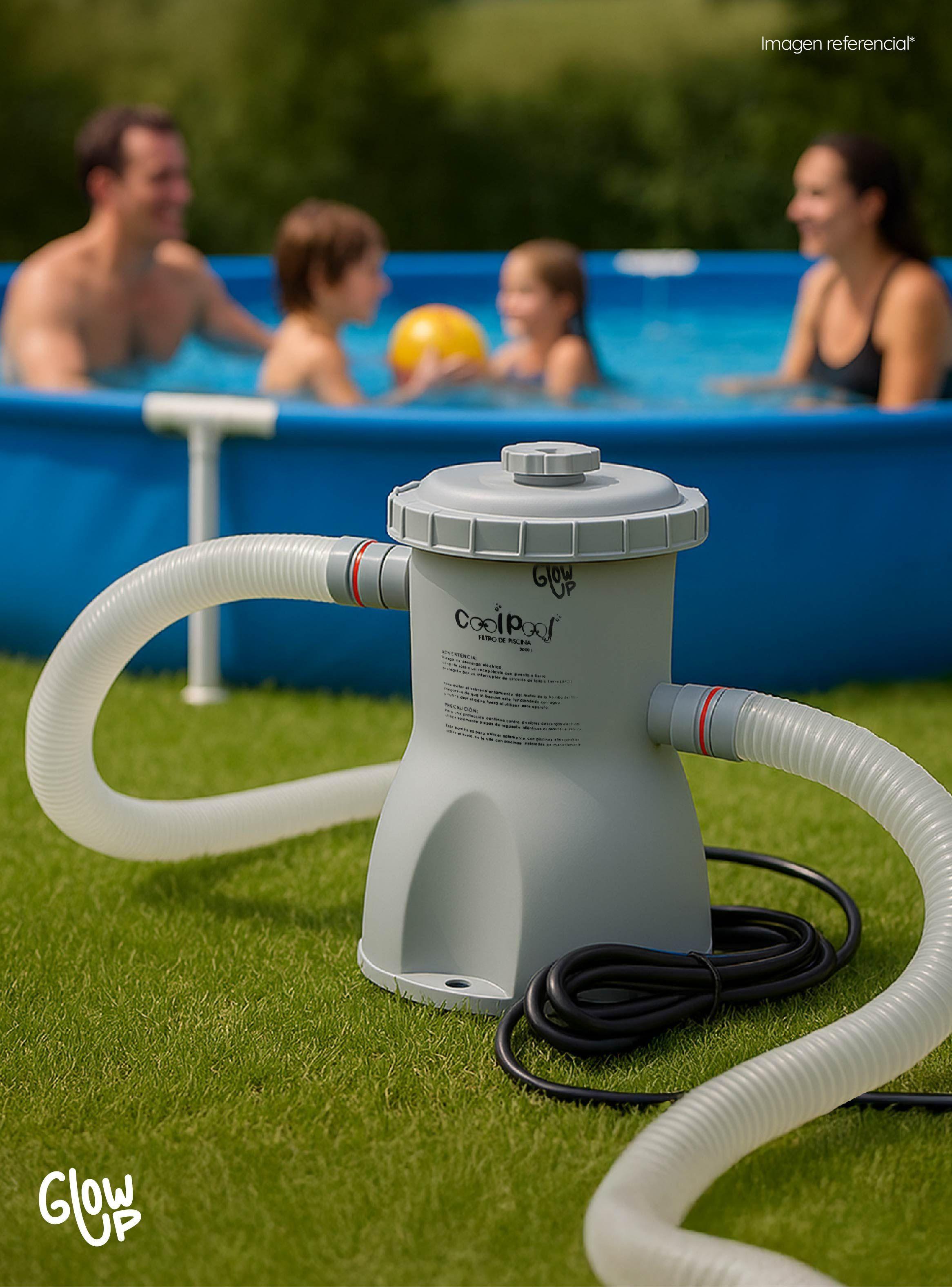 Bomba de filtro para piscina 3000 Litros GlowUp-4