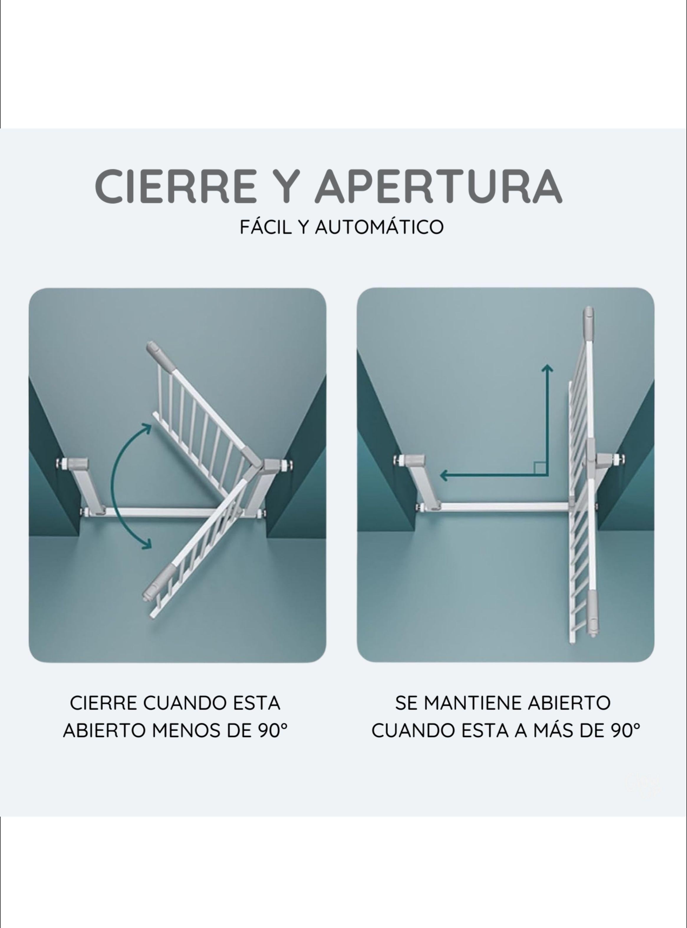 Reja de seguridad escalera puerta bebés y mascotas -5