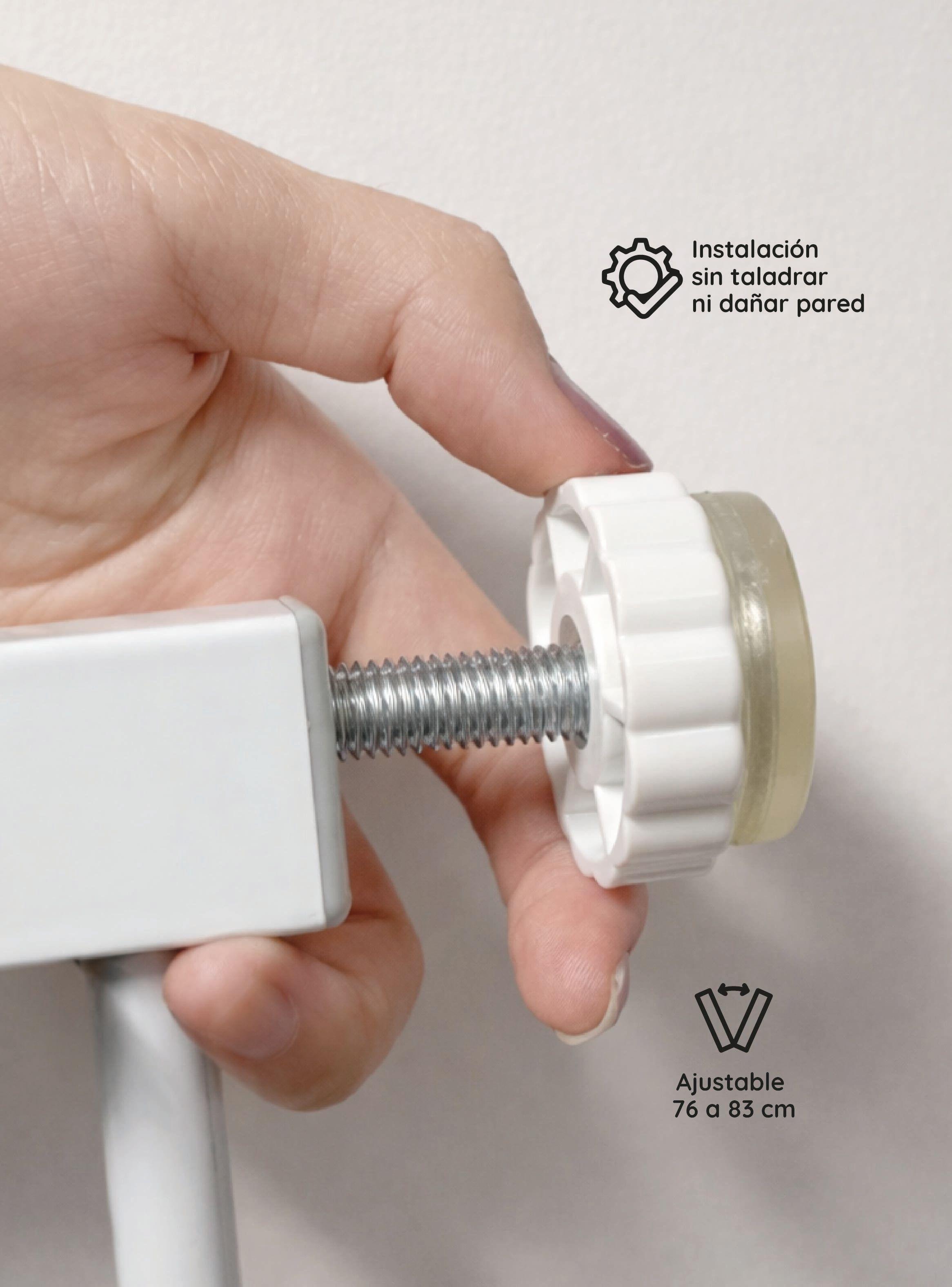 Reja de seguridad escalera puerta bebés y mascotas -6