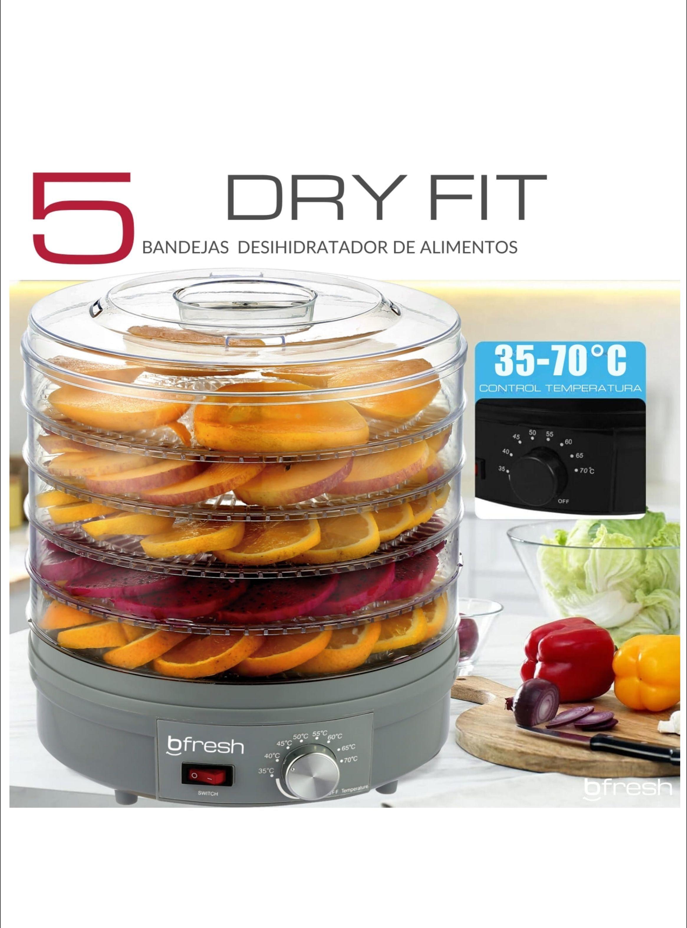 Deshidratador de frutas y alimentos Dry Fit Gris-3