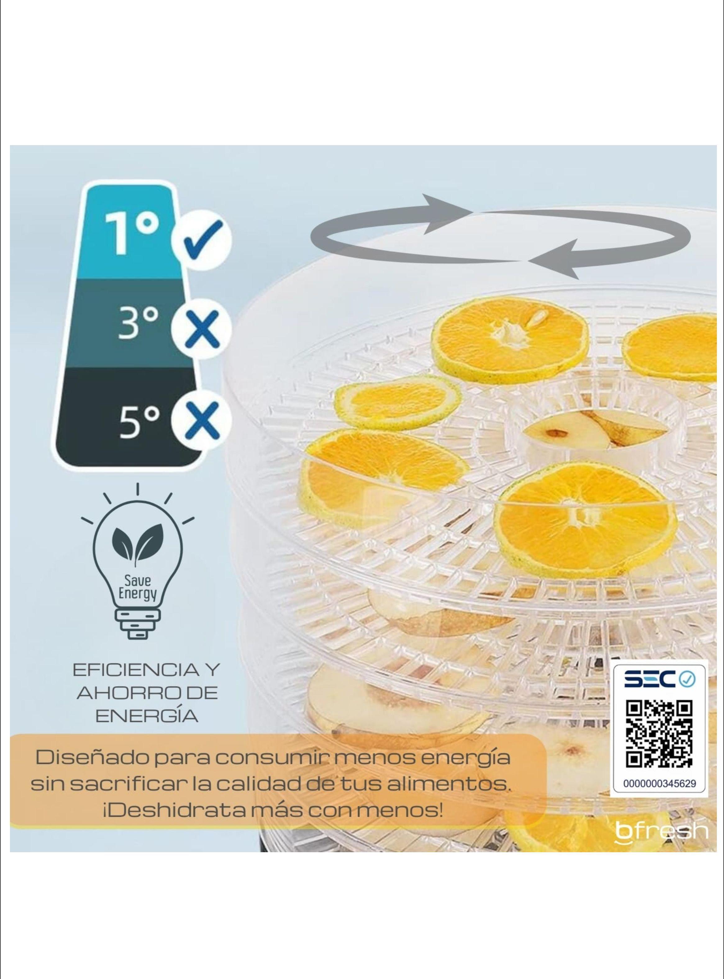 Deshidratador de frutas y alimentos Dry Fit Gris-5