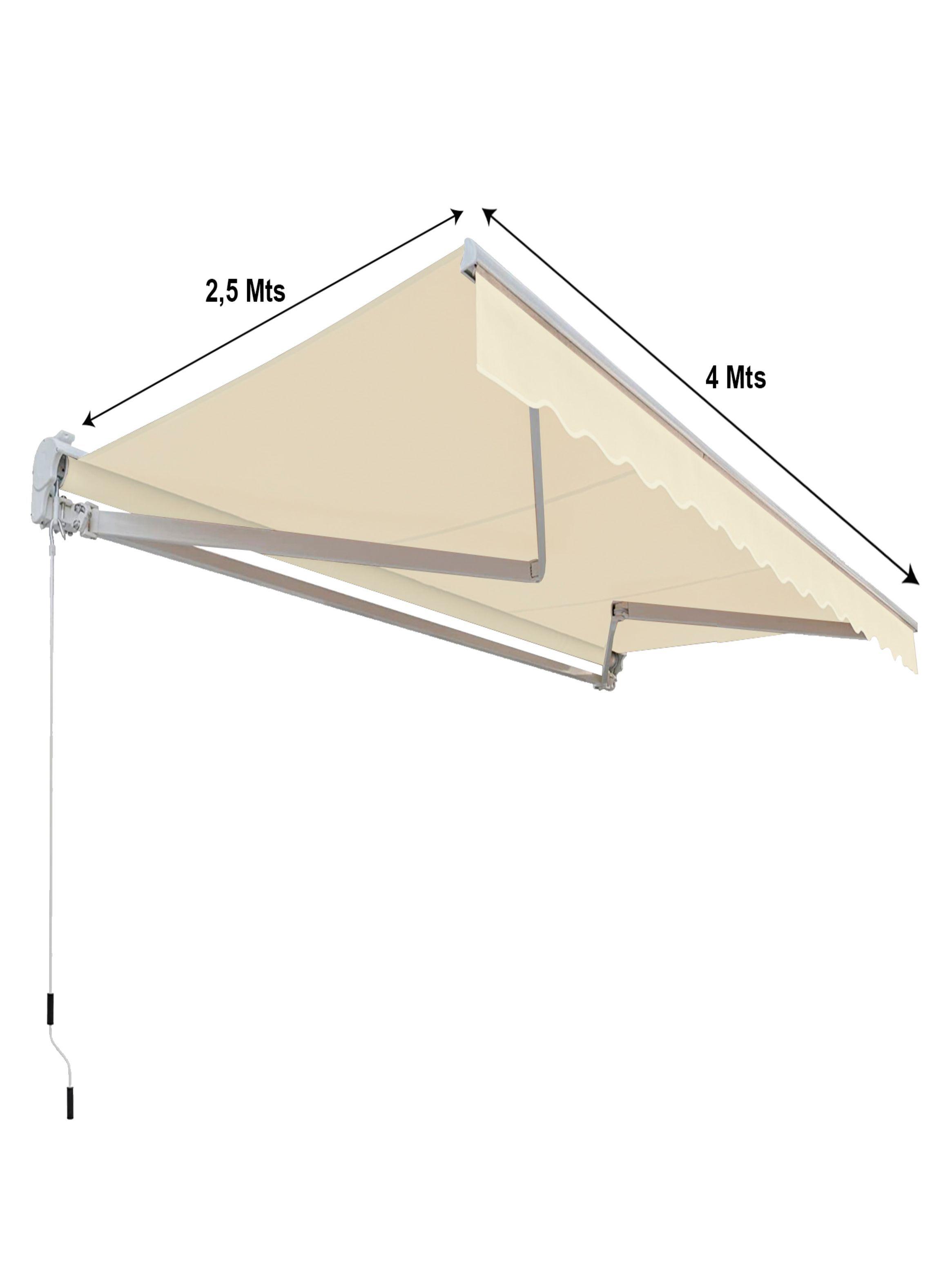 Toldo con brazo retractil Terrazas 4x2.5 Mts Beige-2