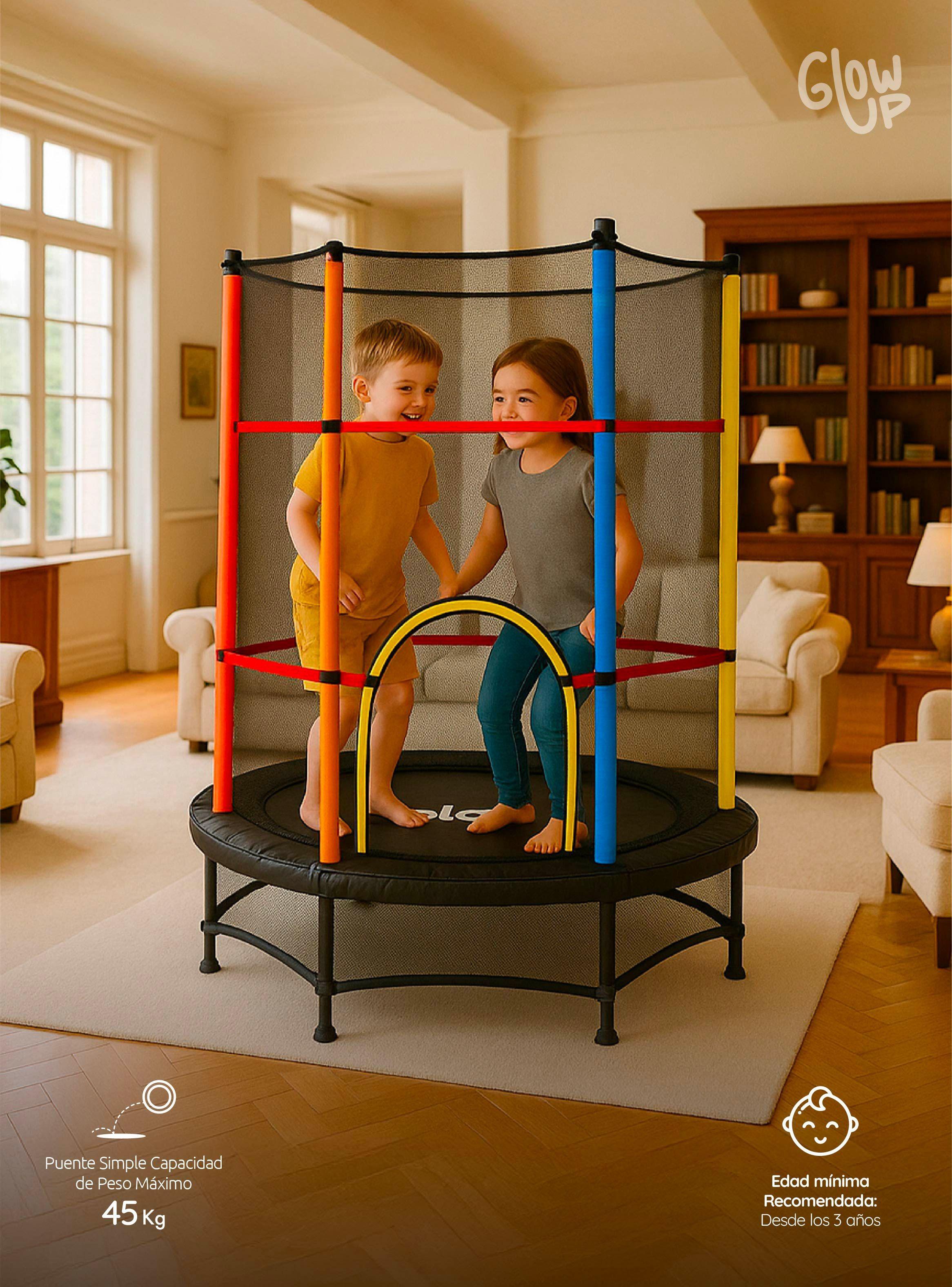 Cama Elástica GlowUp 140mt 4.5Ft Malla Seguridad Superior-7