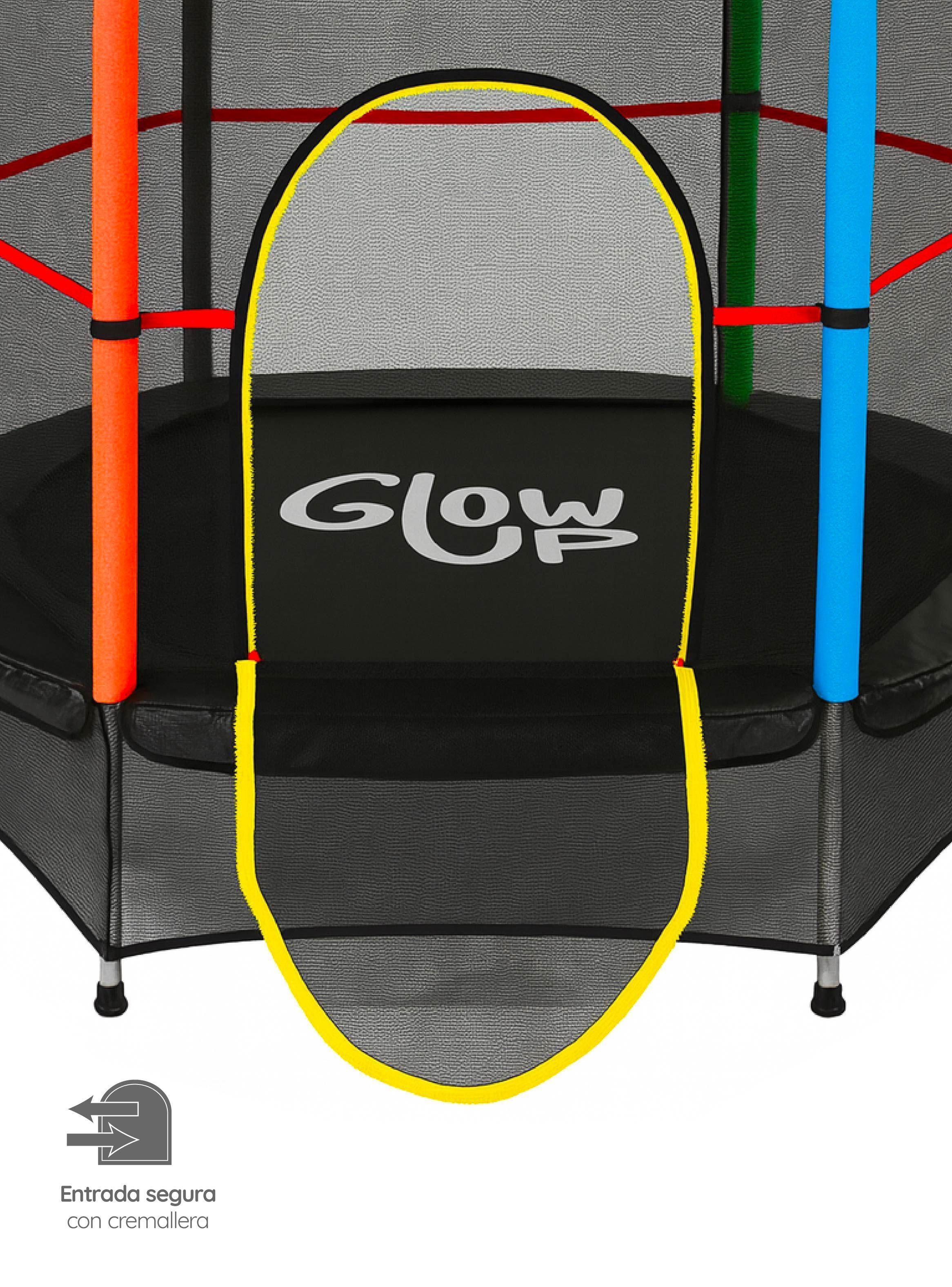 Cama Elástica GlowUp 1.40 x 1.60 mt 4.5 Ft Malla Seguridad Superior-5