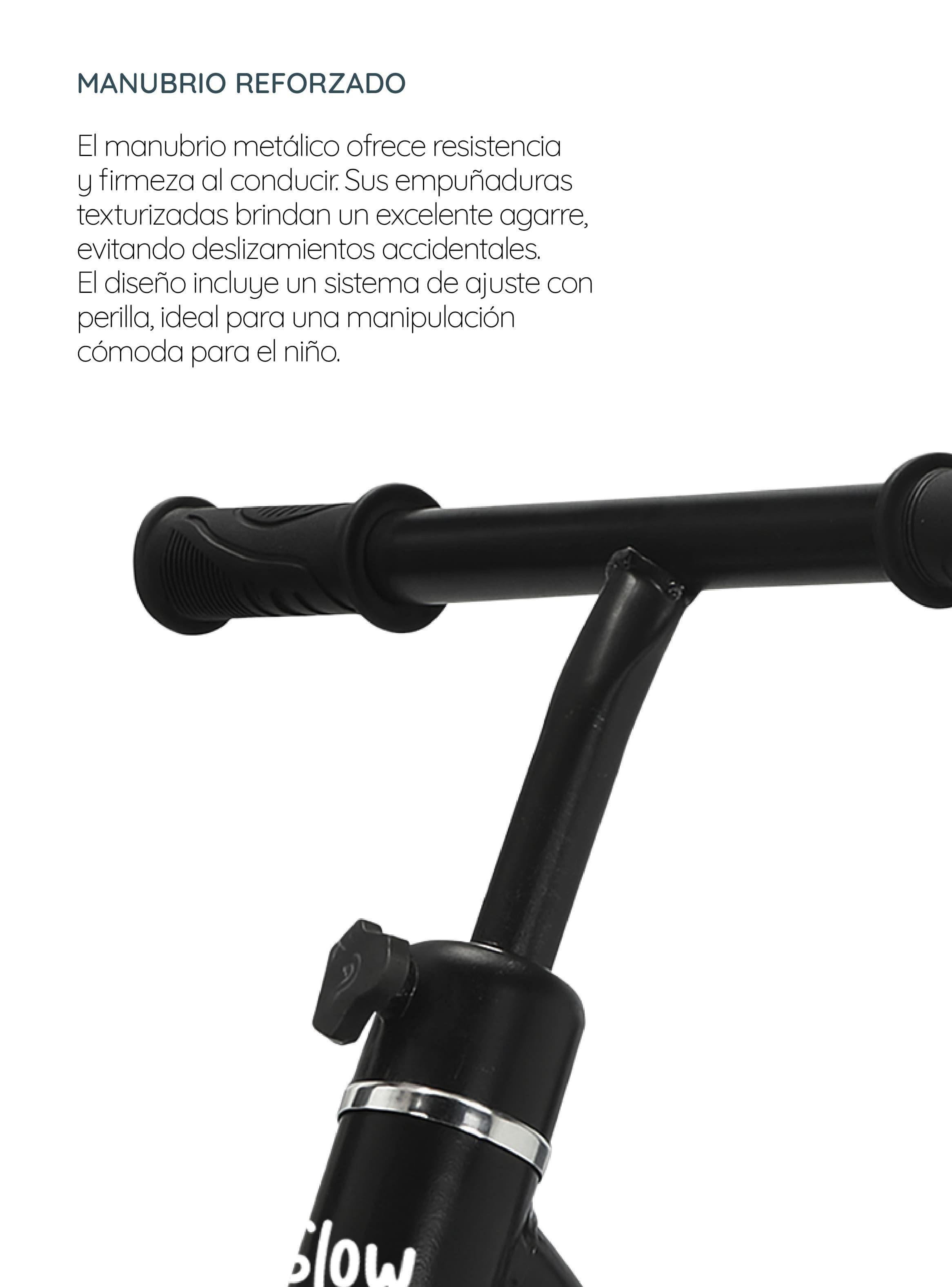 Bicicleta De Aprendizaje de Equilibrio Infantil Ziro Negro Glowup-3