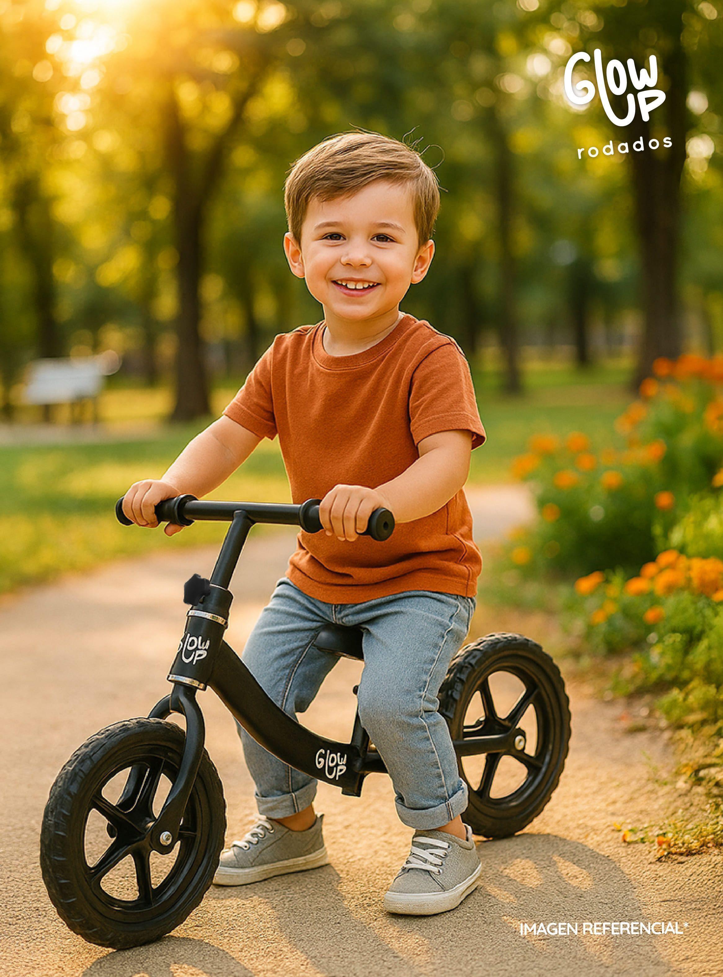 Bicicleta De Aprendizaje de Equilibrio Infantil Ziro Negro Glowup-6