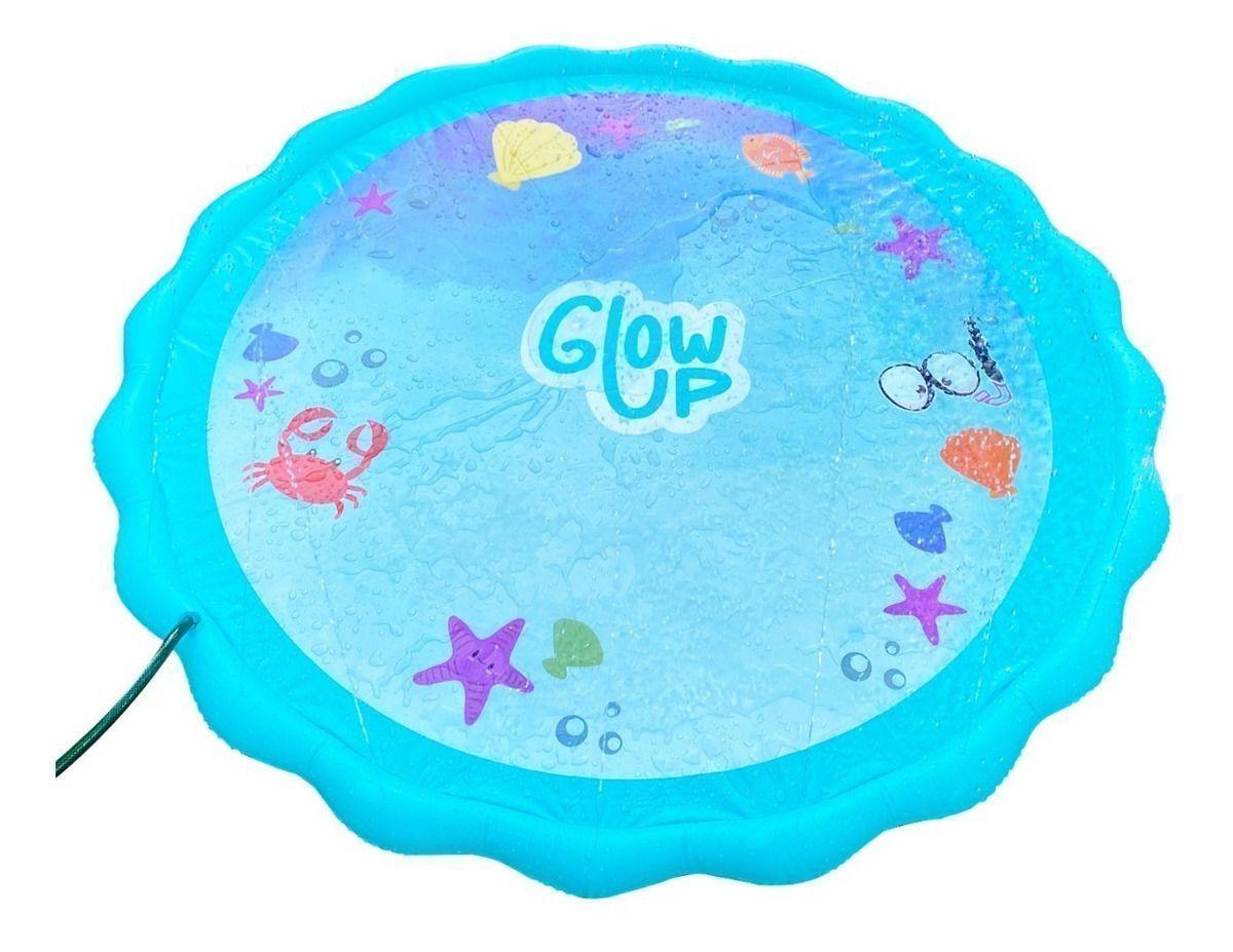 Water Play Mat Alfombra Rociadora de Agua 1,7 Mts Diseño de animales Turquesa GlowUp-2