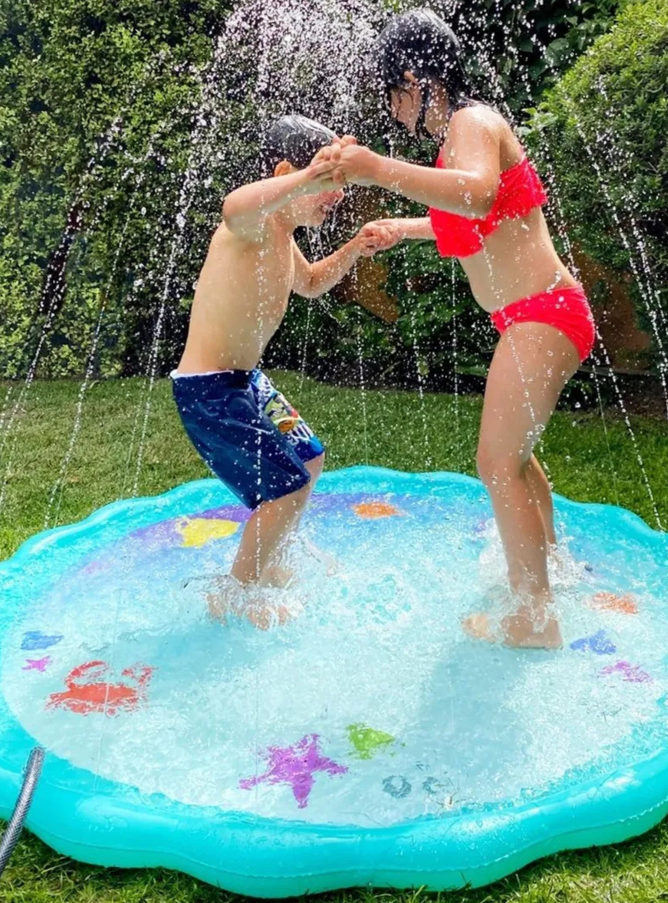 Alfombra Rociadora de Agua 170 cm Diseño Water Play Mat GlowUp-7