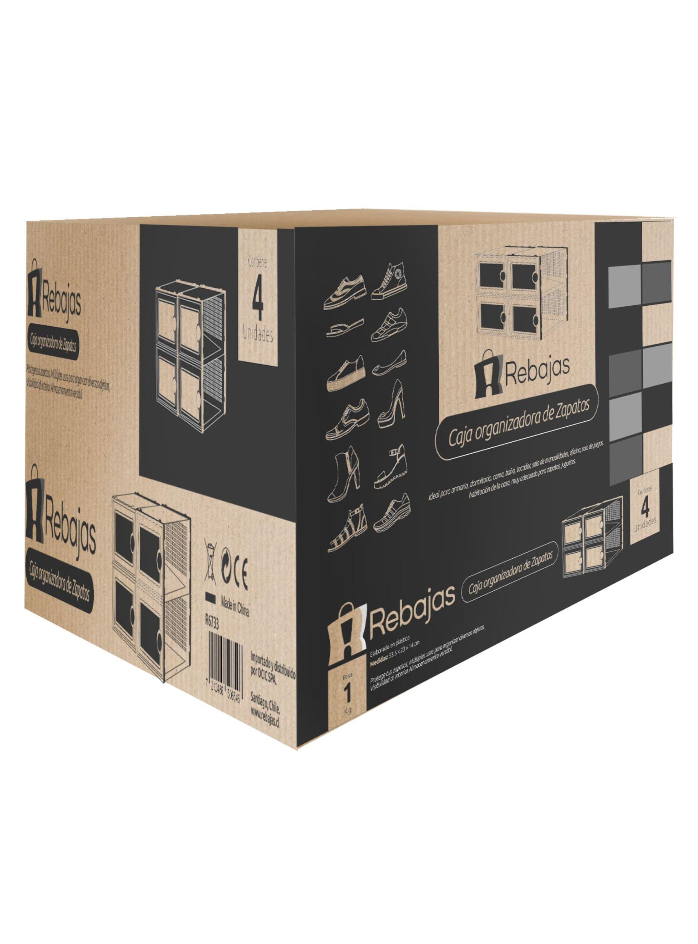 Caja Organizadora De Zapatos Apilables Set 4 Unidades-6