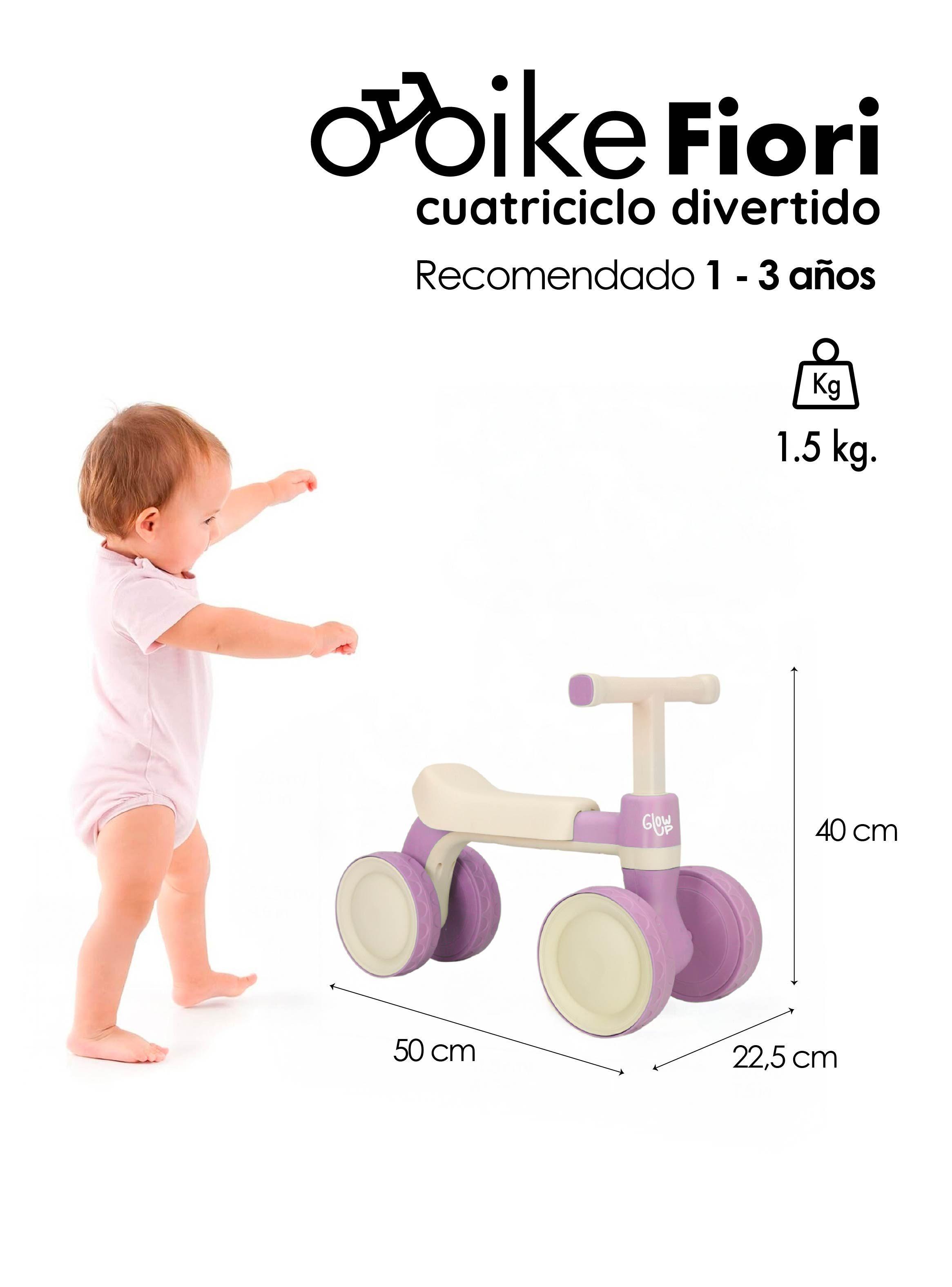 Triciclo Infantil de 4 Ruedas Fiori Rosado GlowUp-3