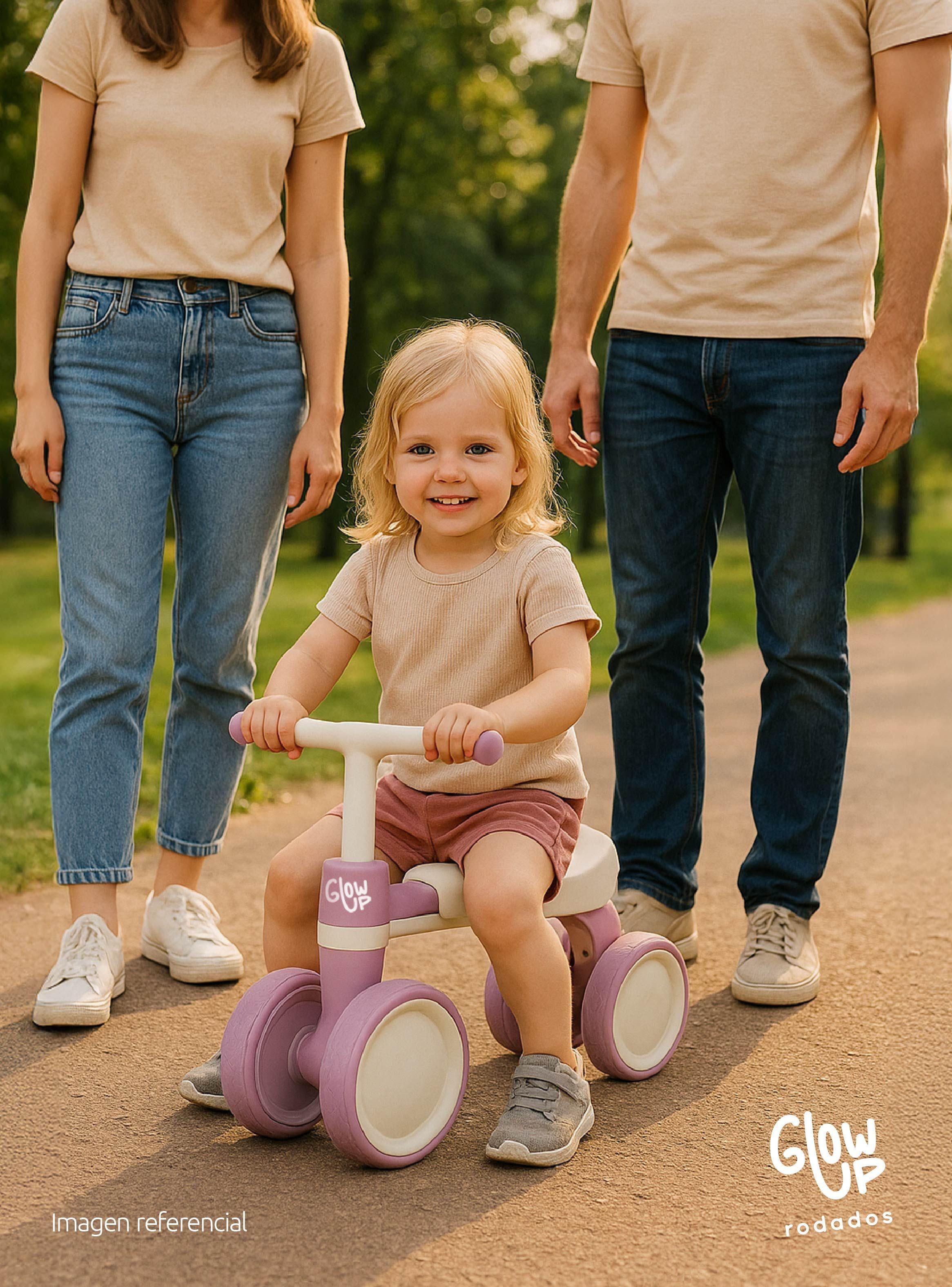 Triciclo Infantil de 4 Ruedas Fiori Rosado GlowUp-6