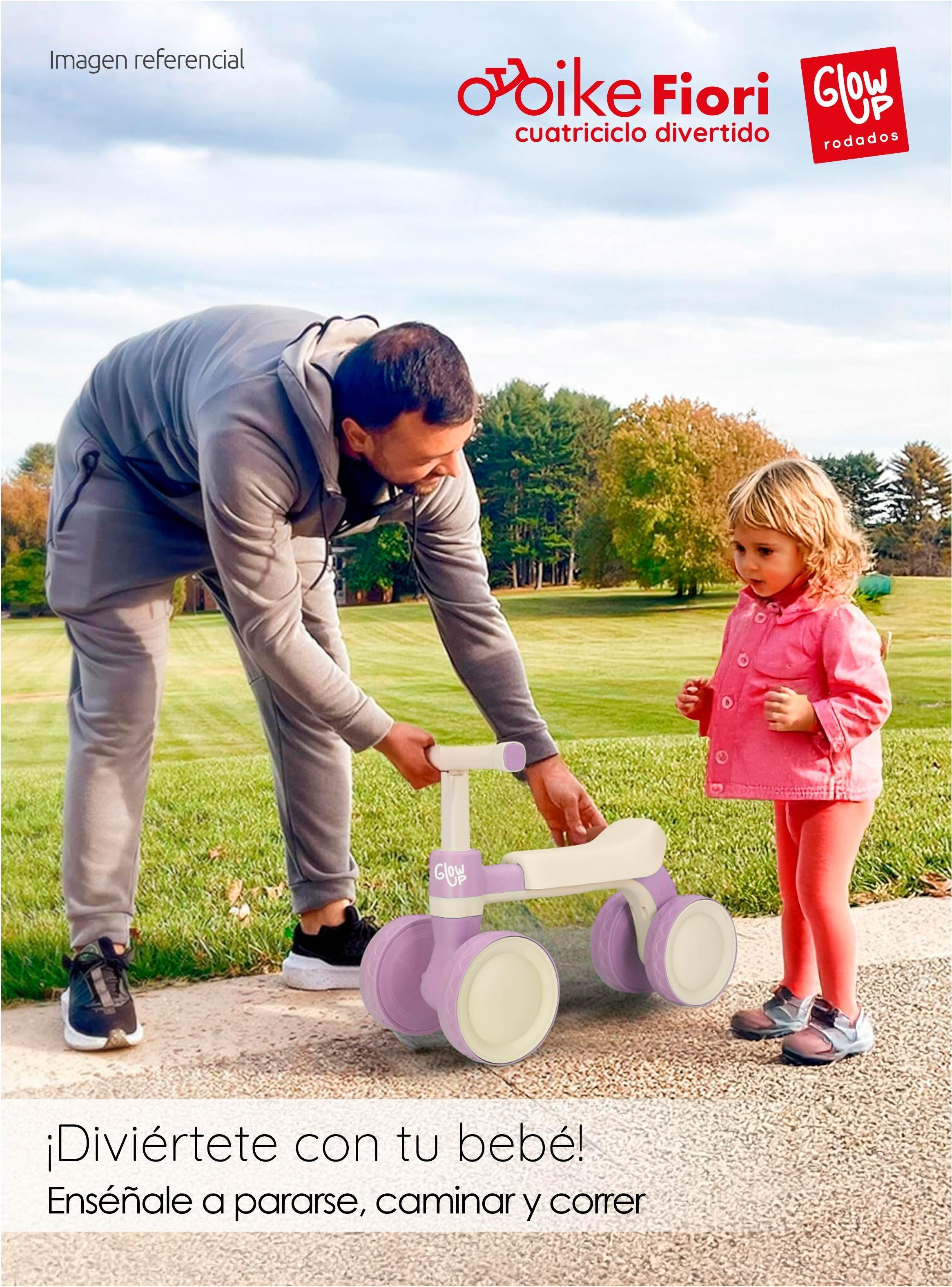 Triciclo Infantil de 4 Ruedas Fiori Rosado GlowUp-7