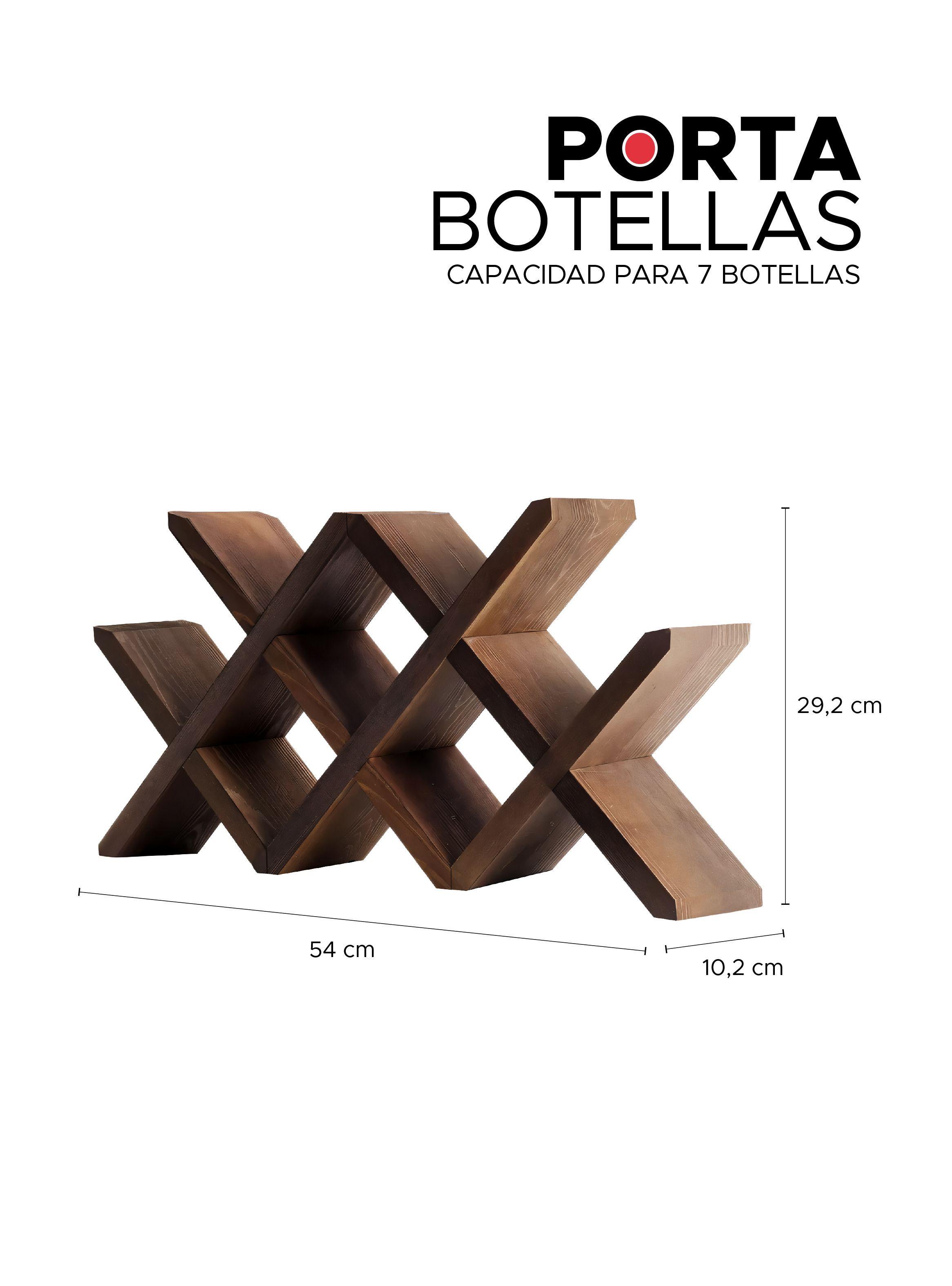 Soporte Madera Para Mesa Tipo Cava Para 7 Botellas De Vino-2