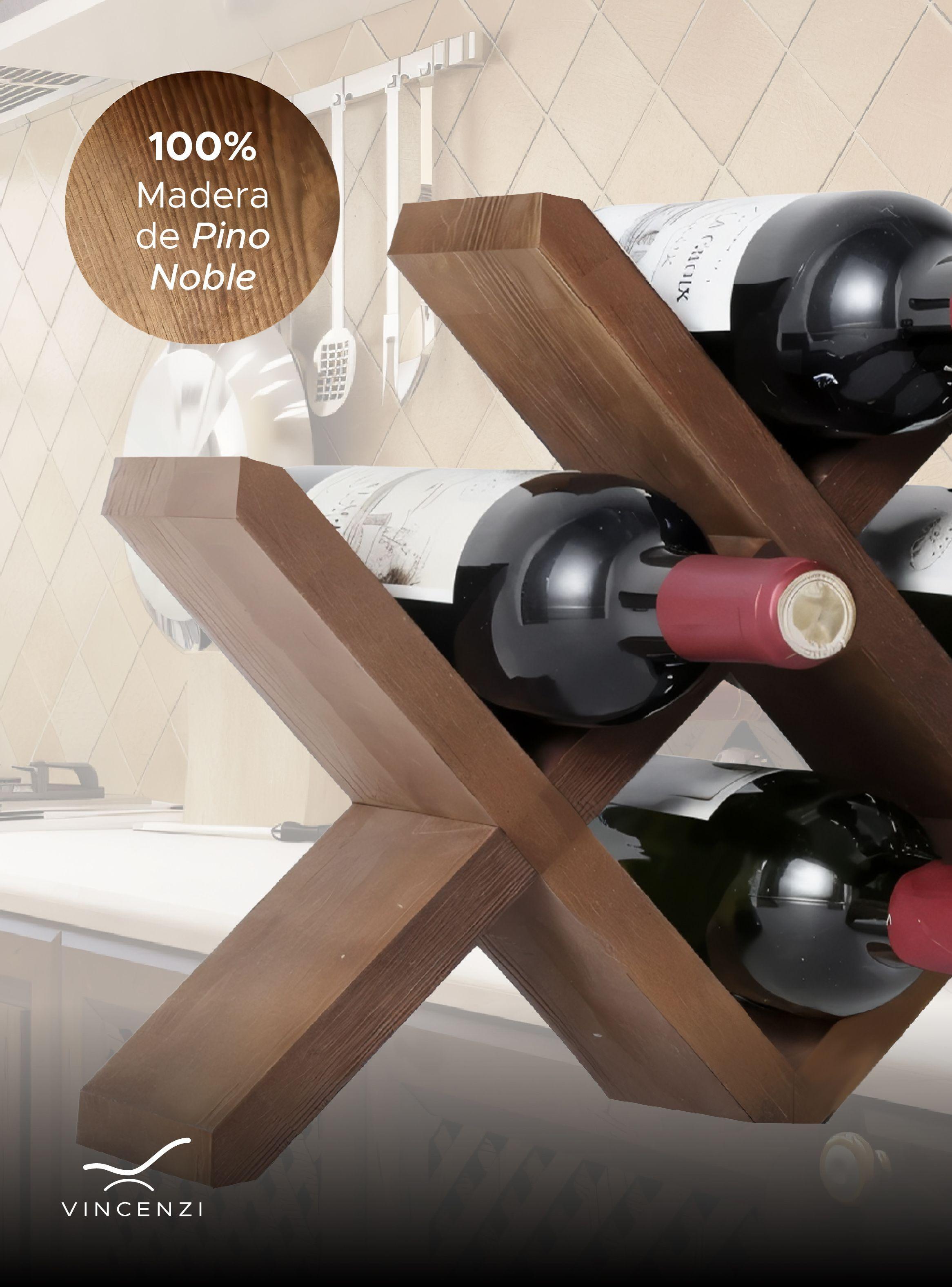 Soporte Madera Para Mesa Tipo Cava Para 7 Botellas De Vino-3