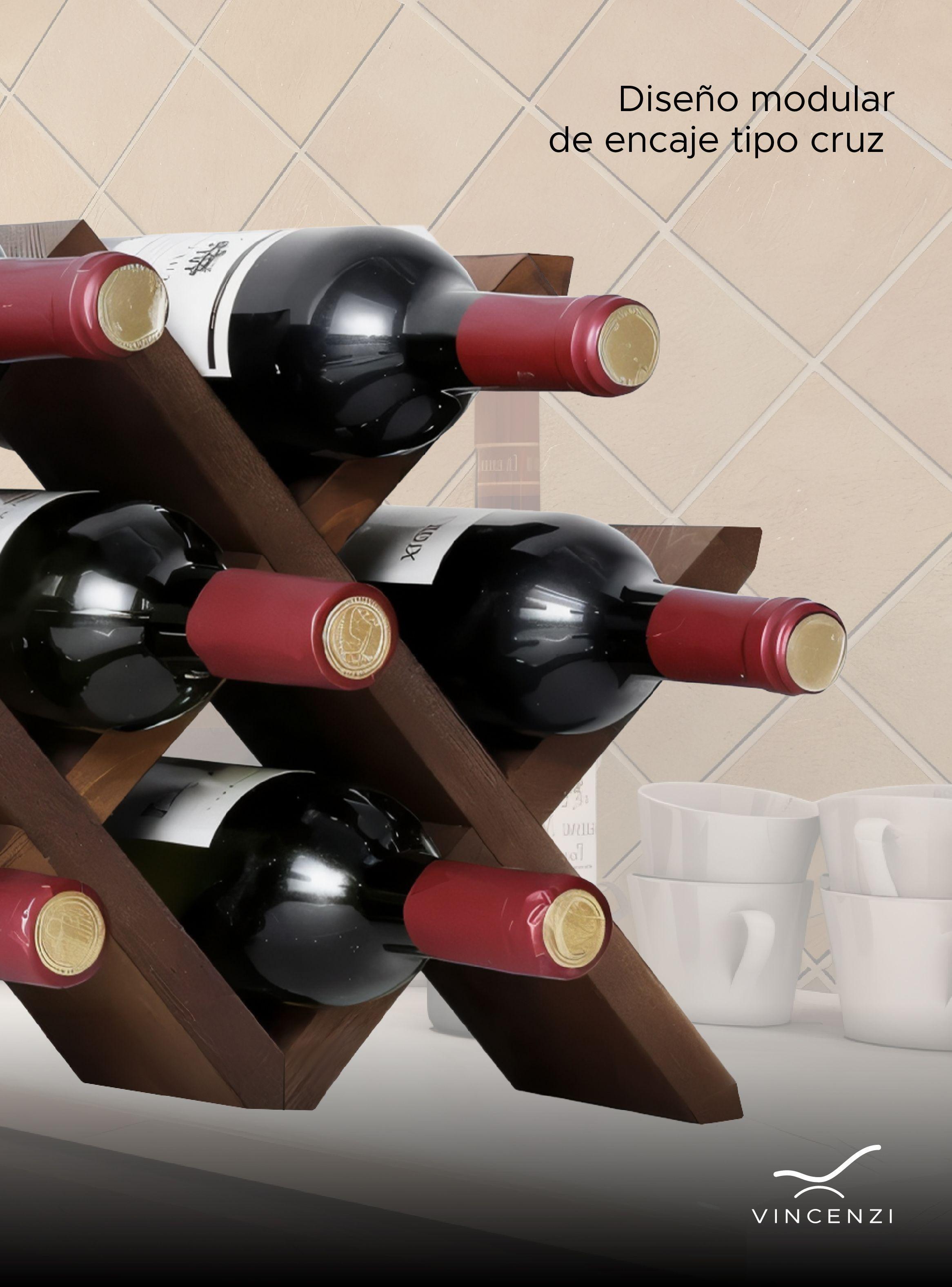 Soporte Madera Para Mesa Tipo Cava Para 7 Botellas De Vino-4