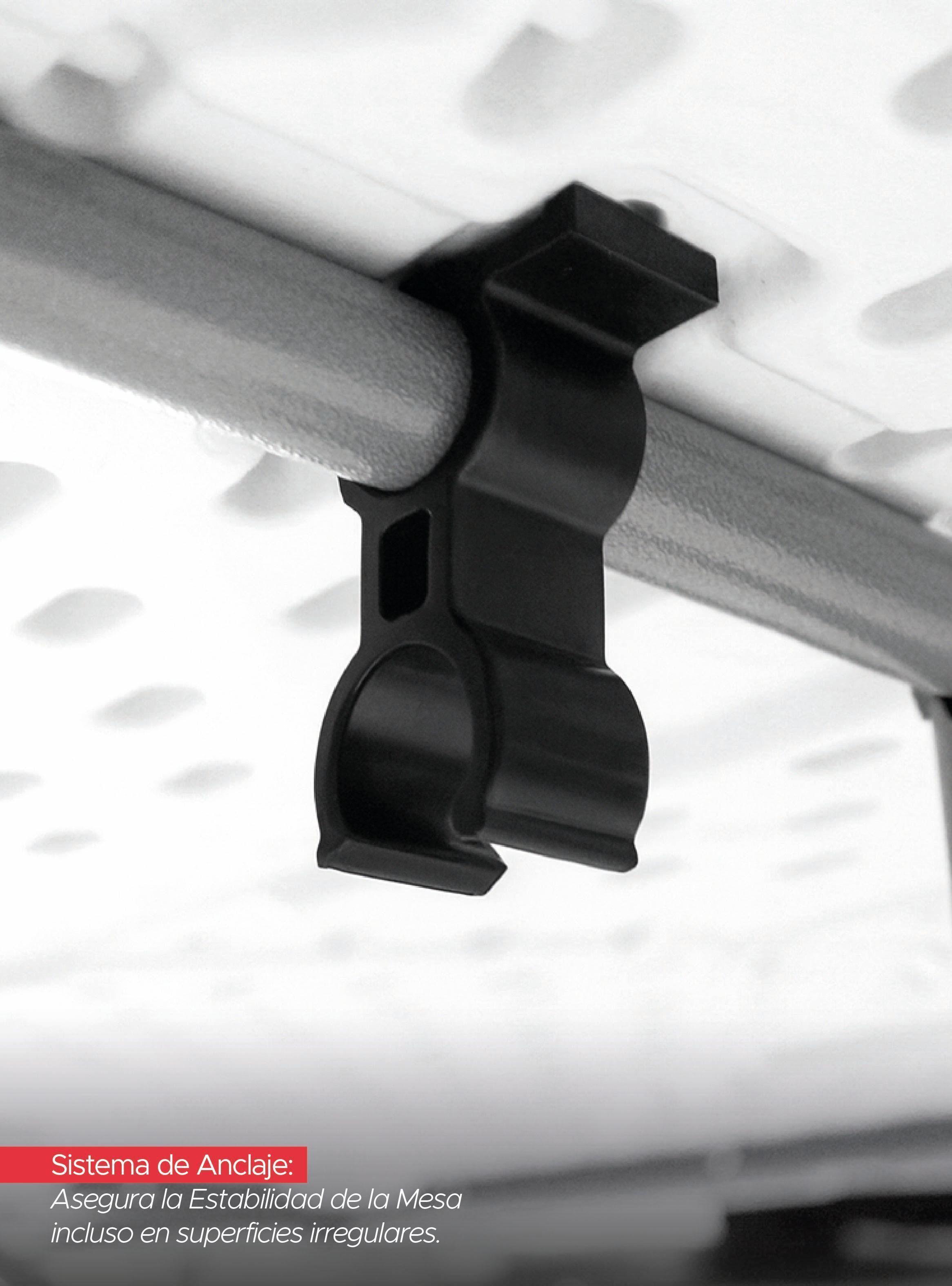 Mesa Plegable Tipo Maleta Blanca 180x72x72 cm Vincenzi-4