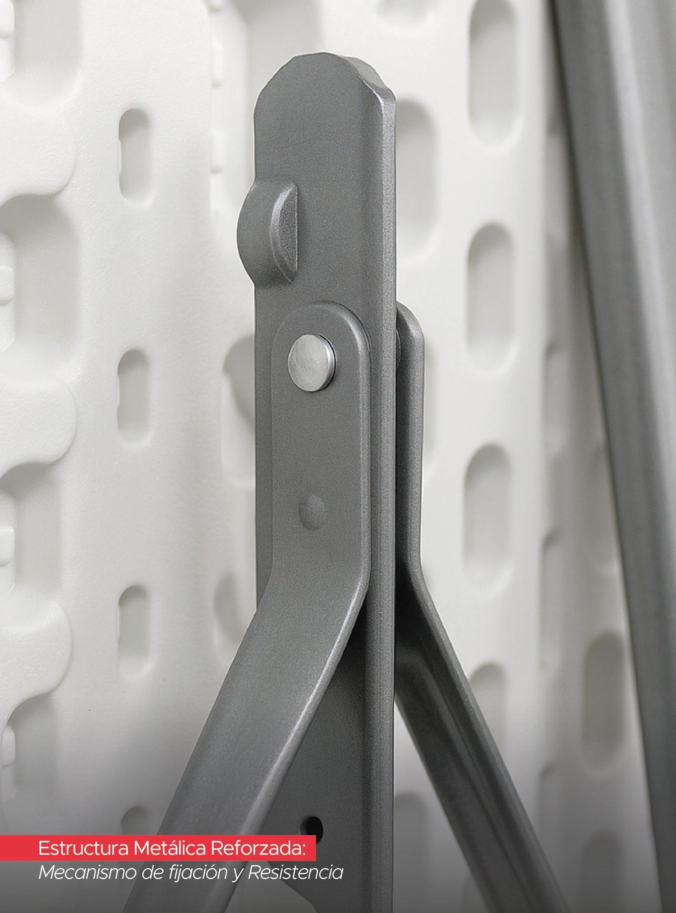 Mesa Plegable Tipo Maleta Blanca 180x72x72 cm Vincenzi-3