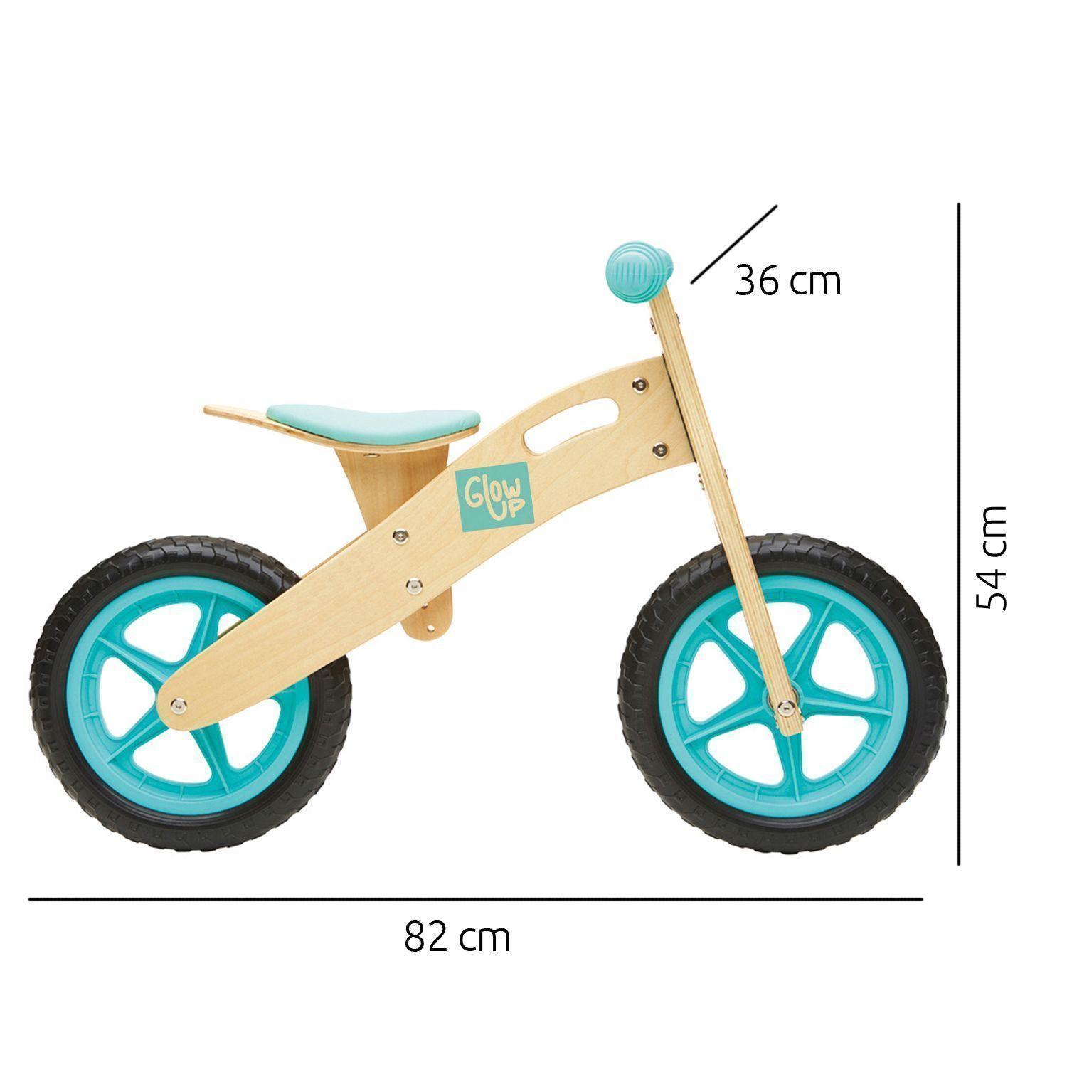 Bicicleta De Aprendizaje De Madera Celeste-2