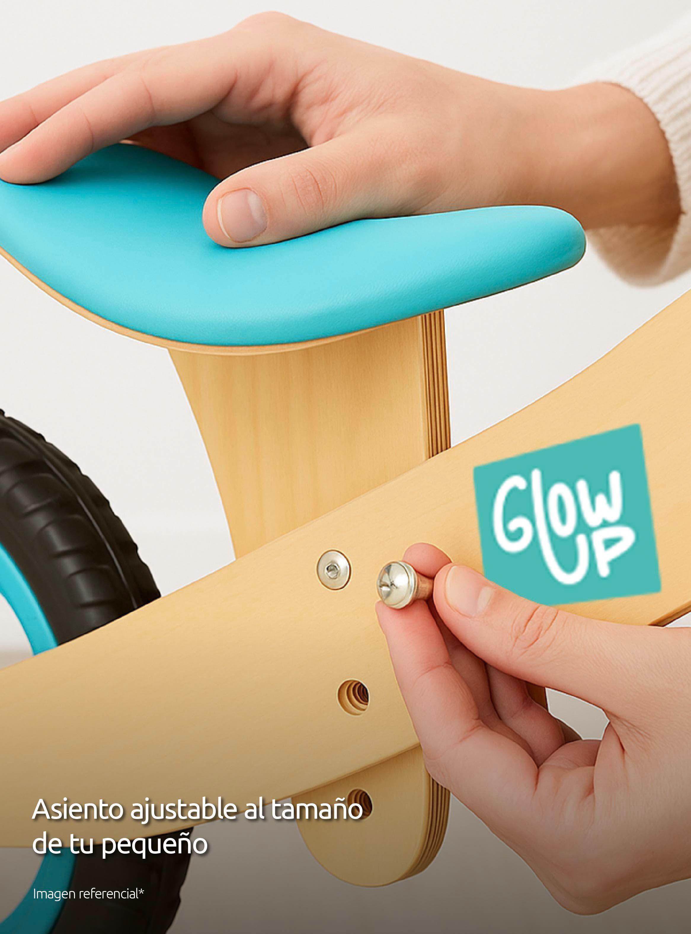 Bicicleta De Aprendizaje De Madera Celeste para niños de 2 a 6 años-2