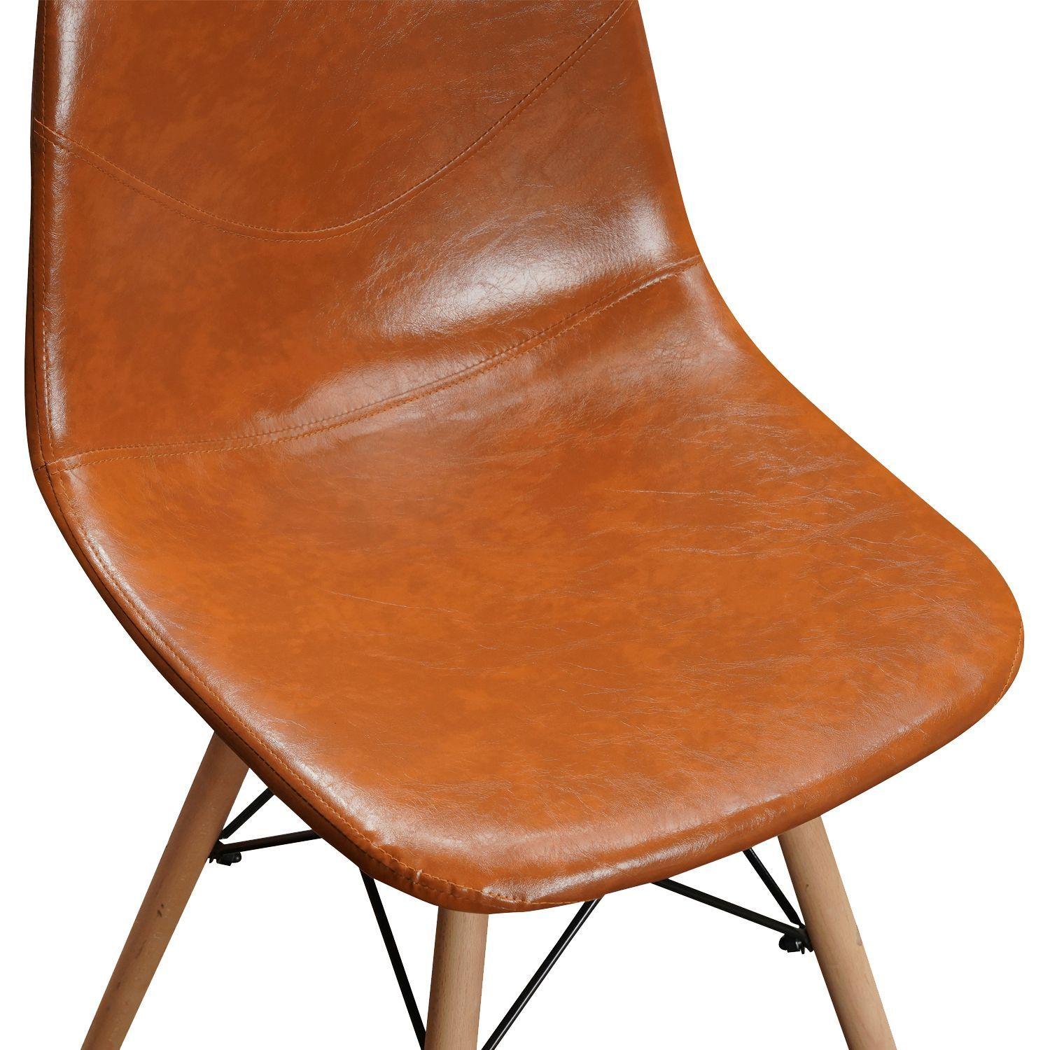 Silla Eames Leather Café-5