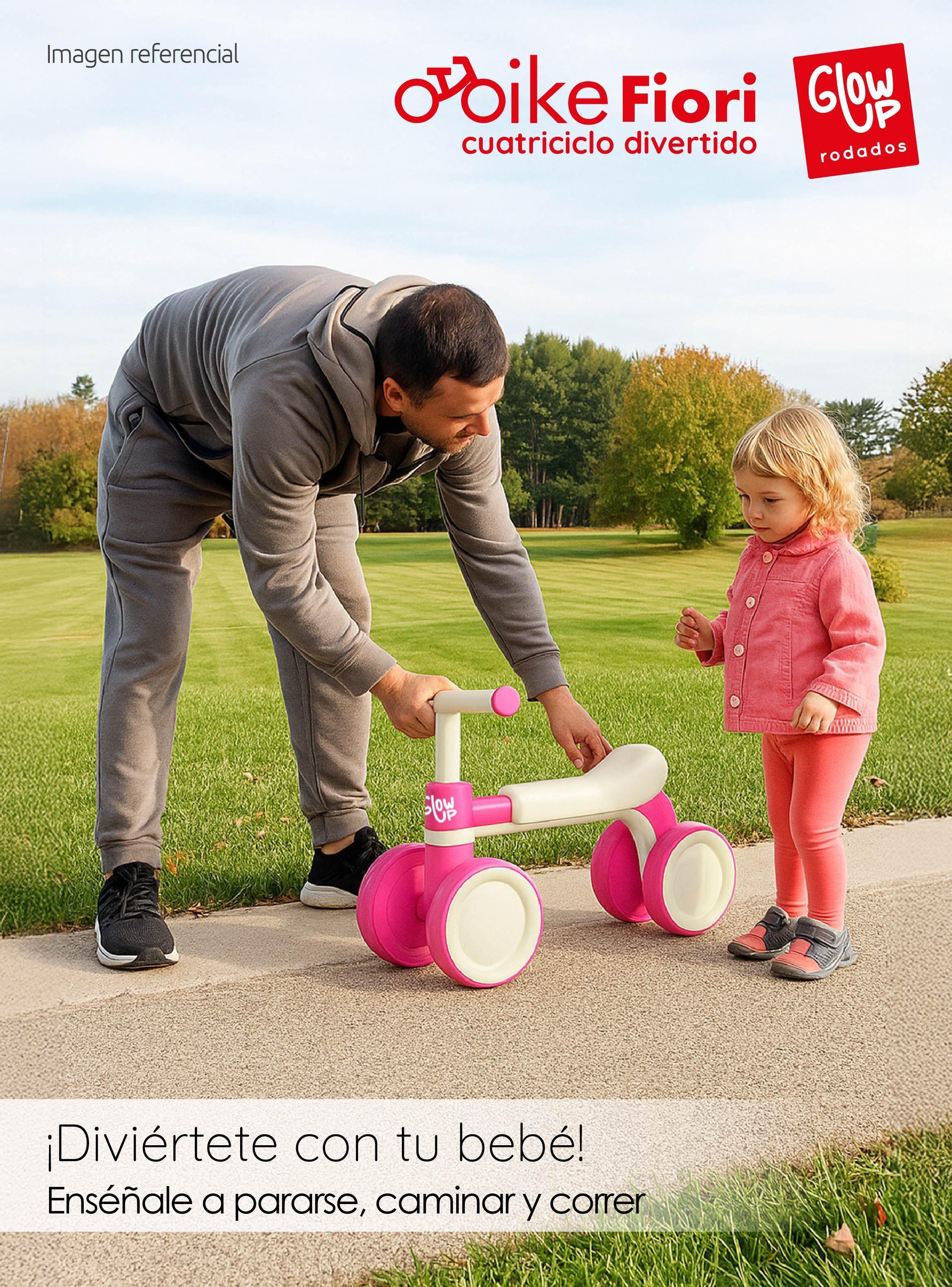 Triciclo Infantil de 4 Ruedas Fiori Magenta GlowUp-7