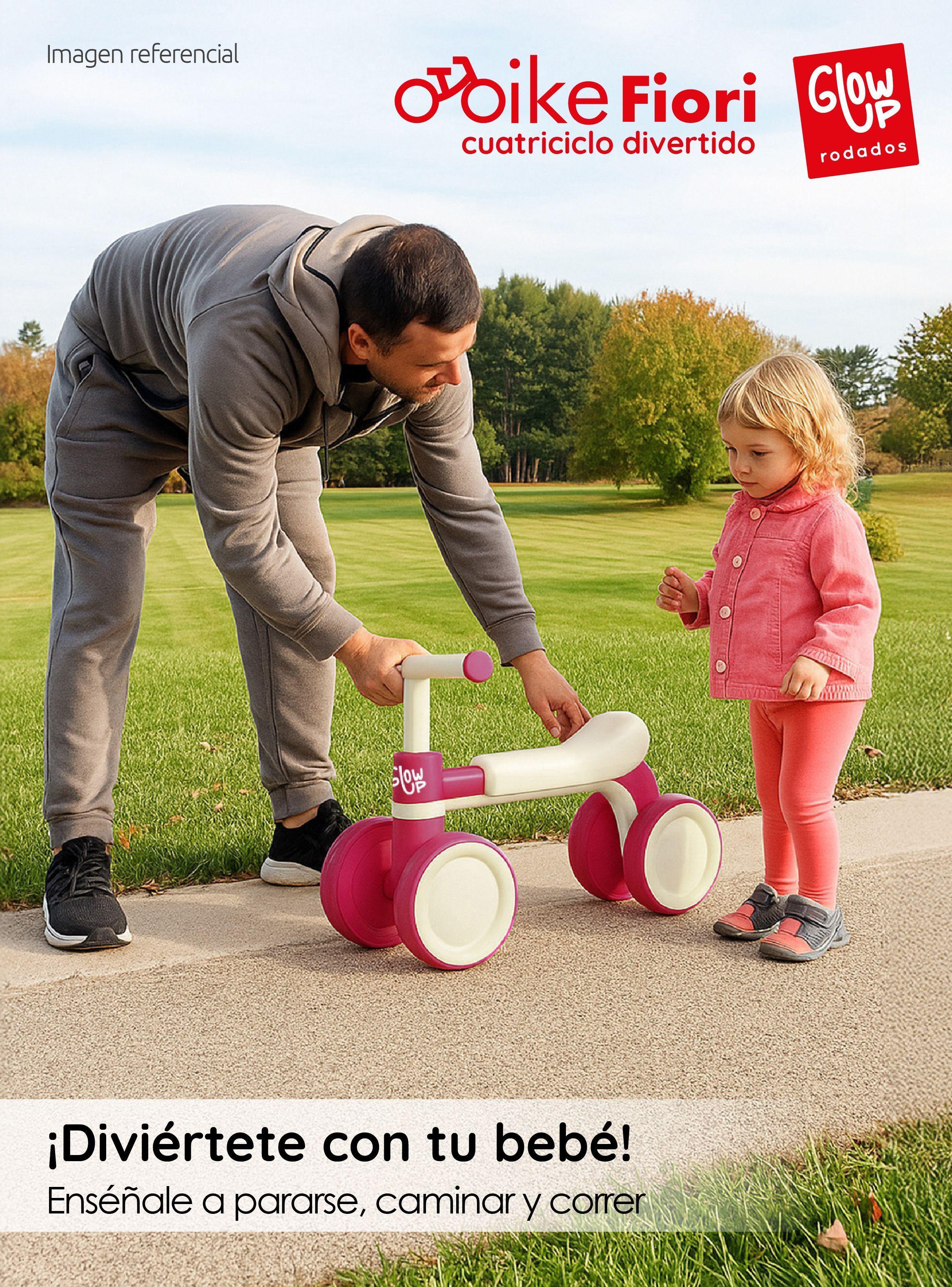 Triciclo Infantil de 4 Ruedas Fiori Rojo GlowUp-6