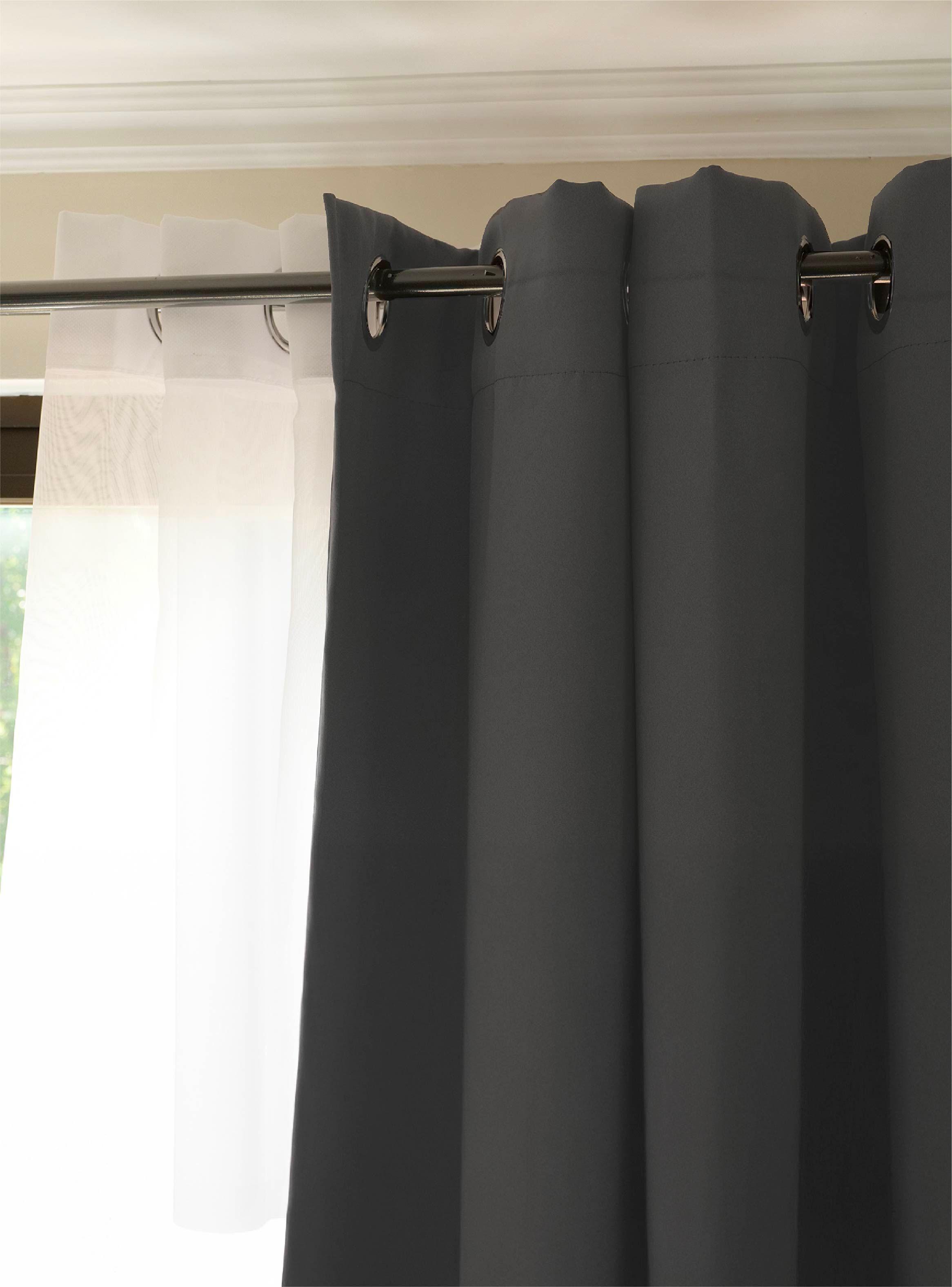 Cortina de Tela Blackout Gris Grafito + Velo Vincenzi 140x220-5