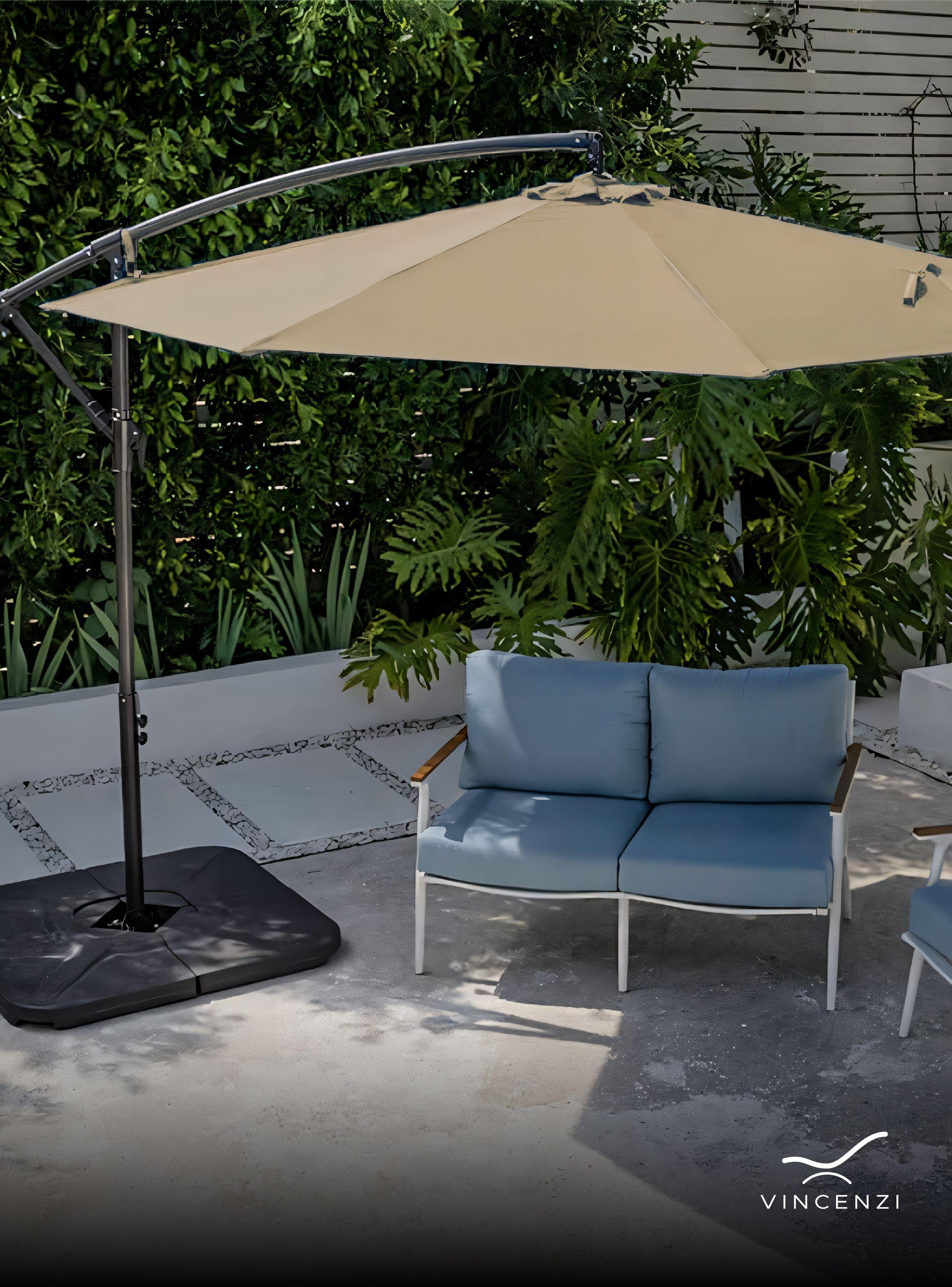 Quitasol sombrilla lateral terraza 3x3 beige Vincenzi-5