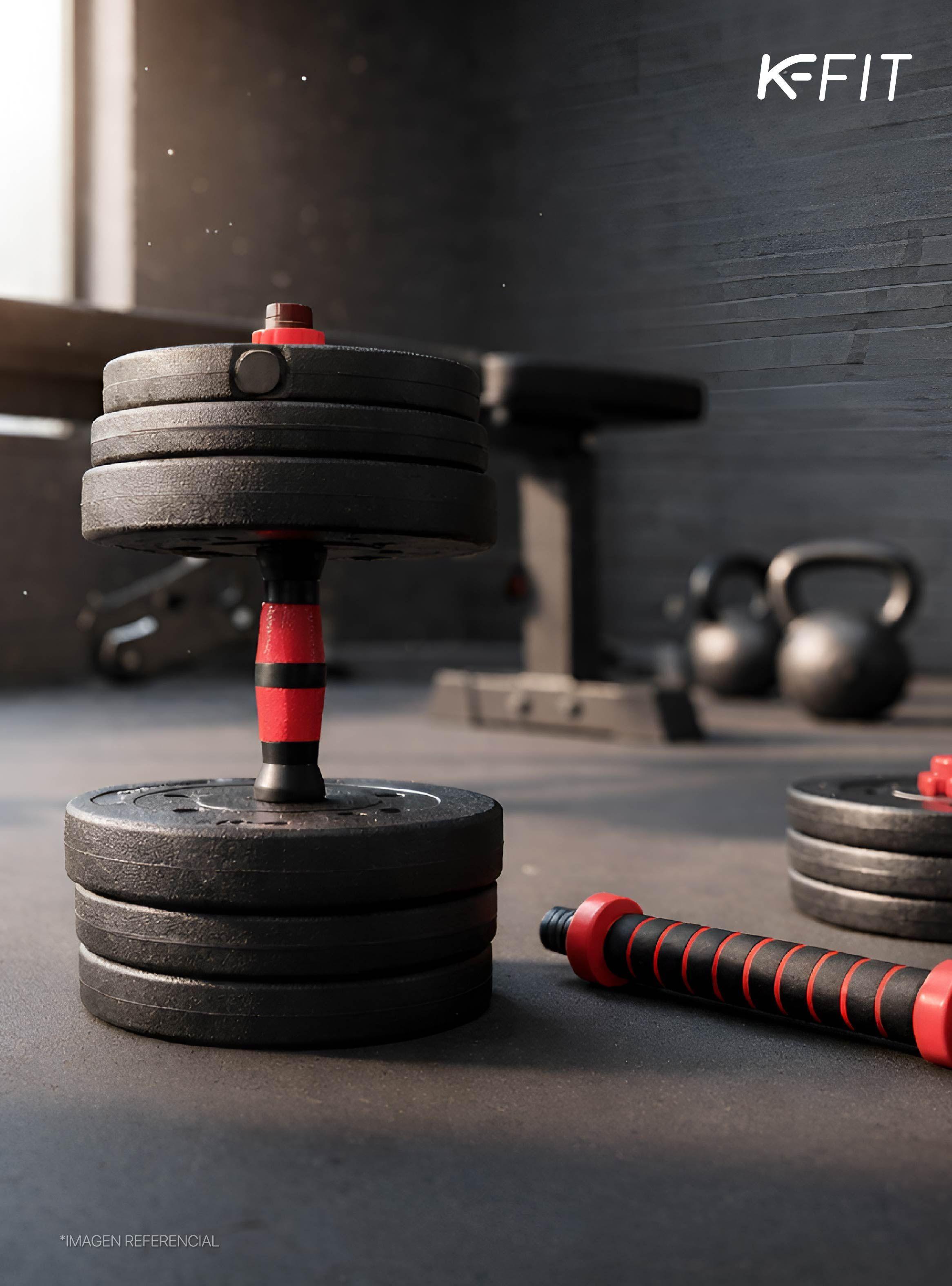 Set Mancuernas con Barra Ajustable 40Kg K-FIT-5