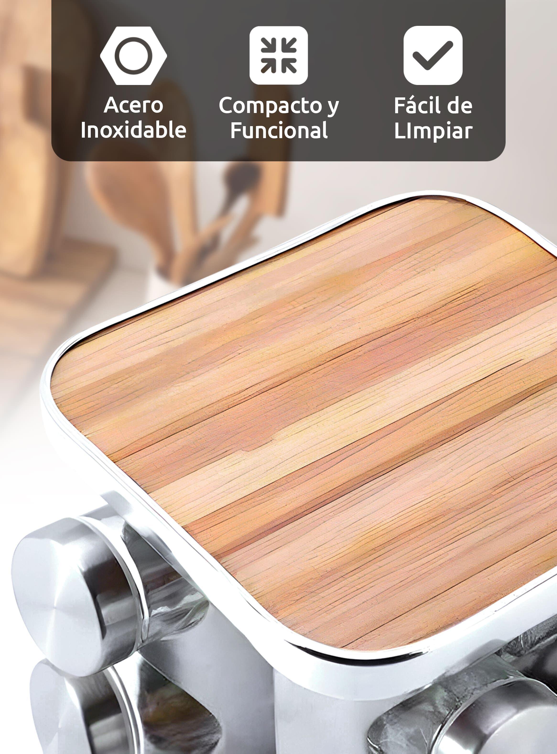 Especiero Cocina 8 Condimentos Giratorio Acero Inoxidable-3