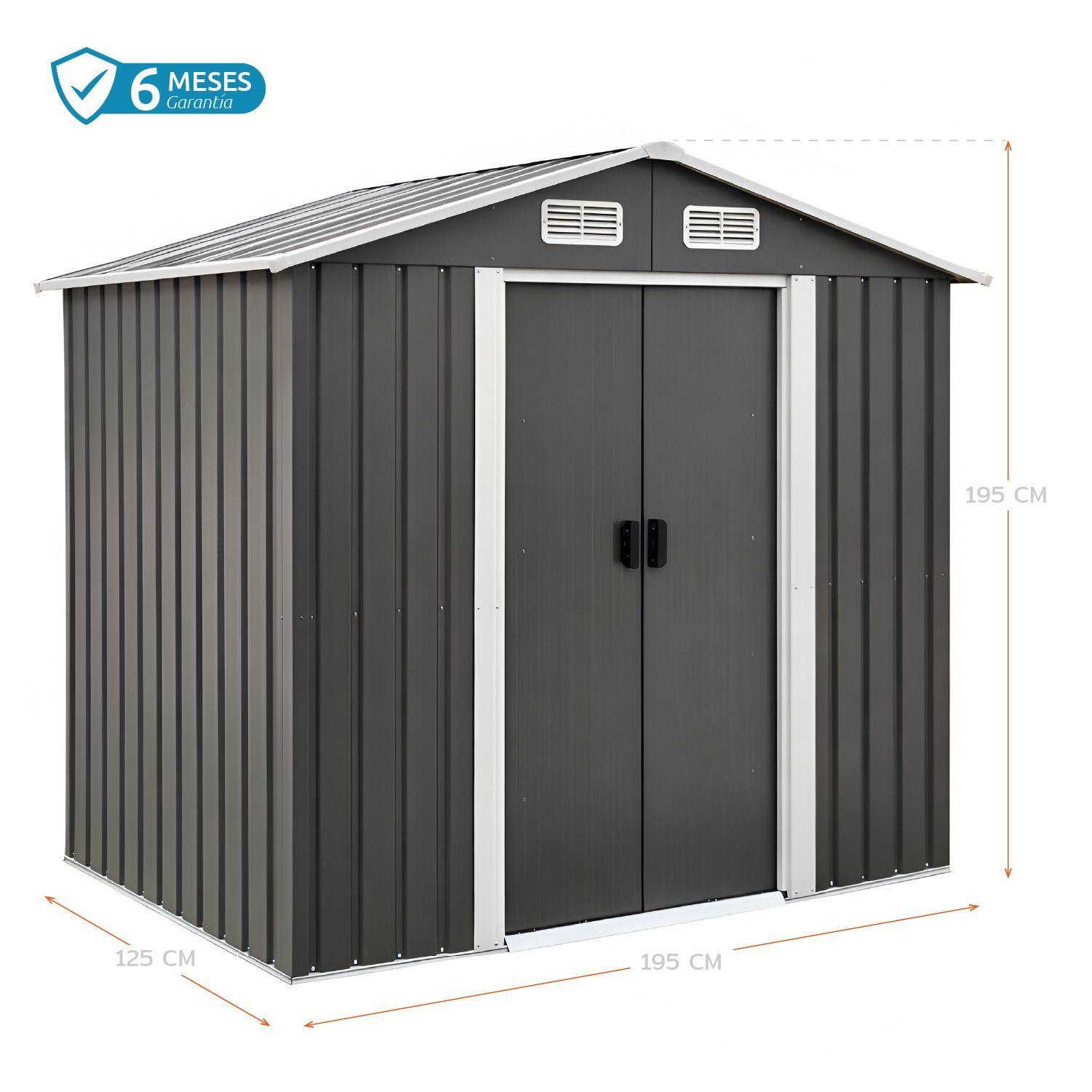 Bodega de Jardín Multiuso Tamaño L 195x195x125 cm Homeclaf-3