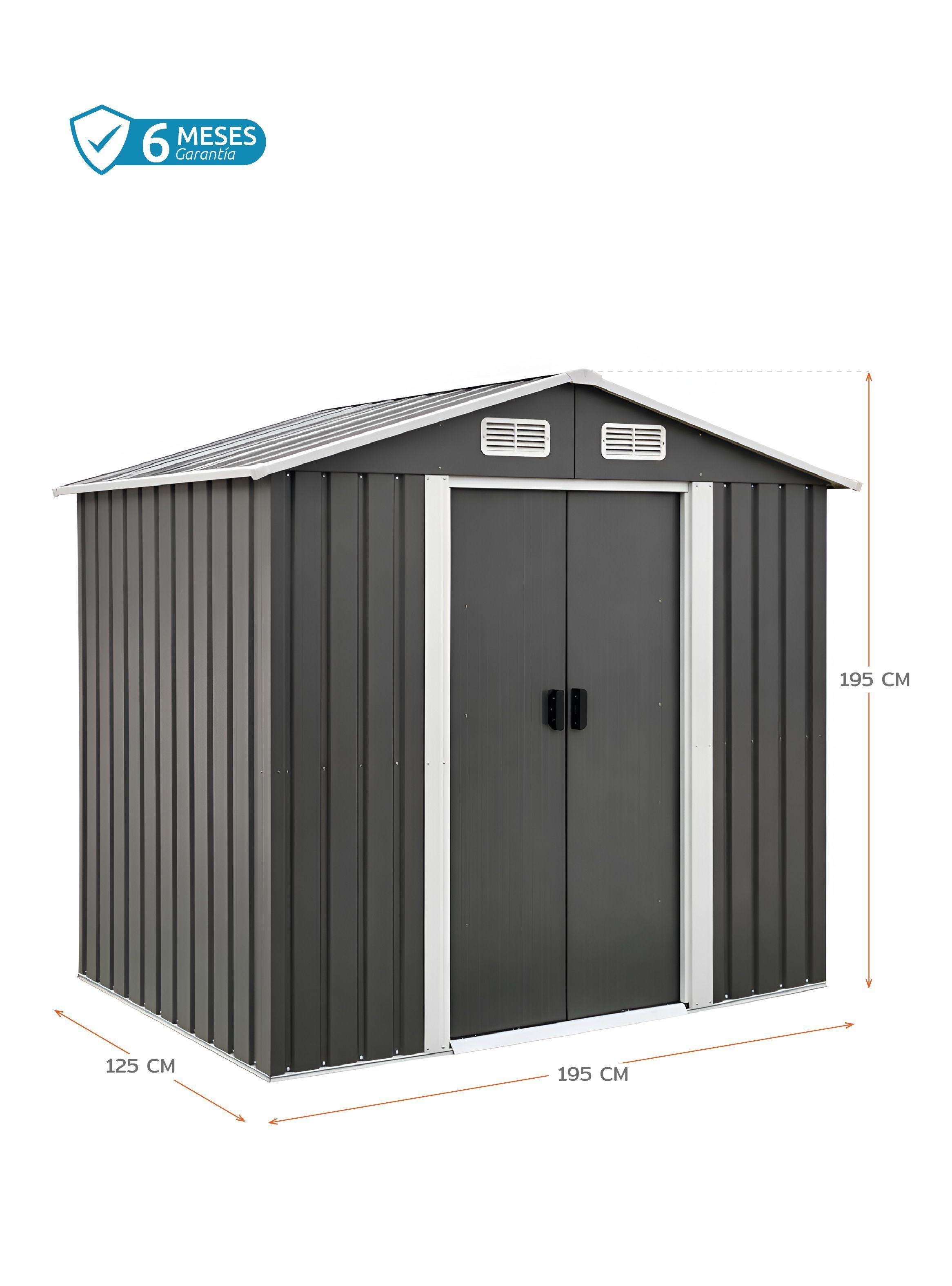 Bodega de Jardín Multiuso Tamaño L 195x195x125 cm Homeclaf-1