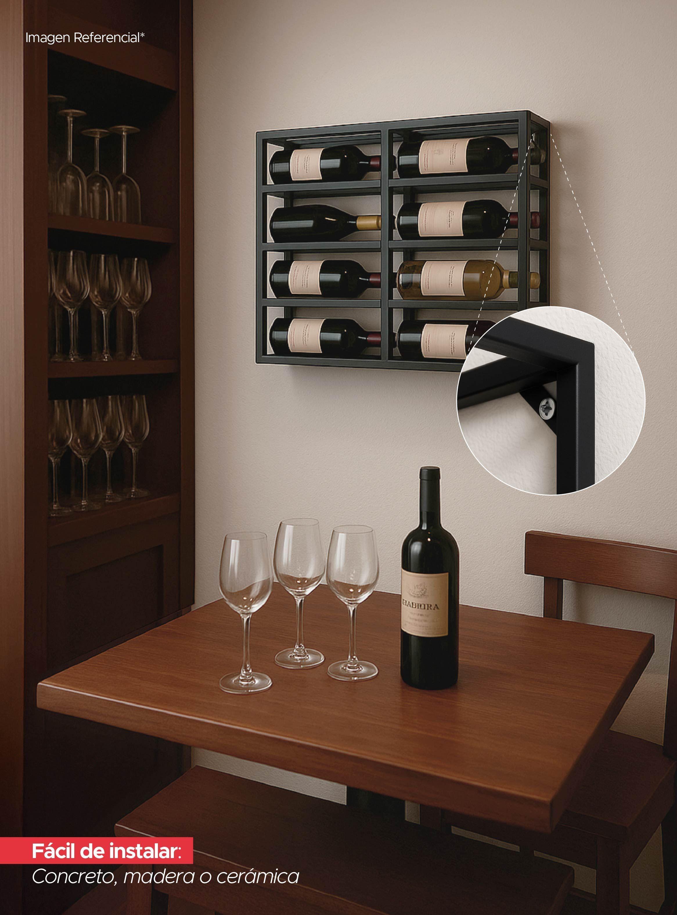 Soporte Para Botellas Vino Hierro Alta Calidad Y Resistencia-7
