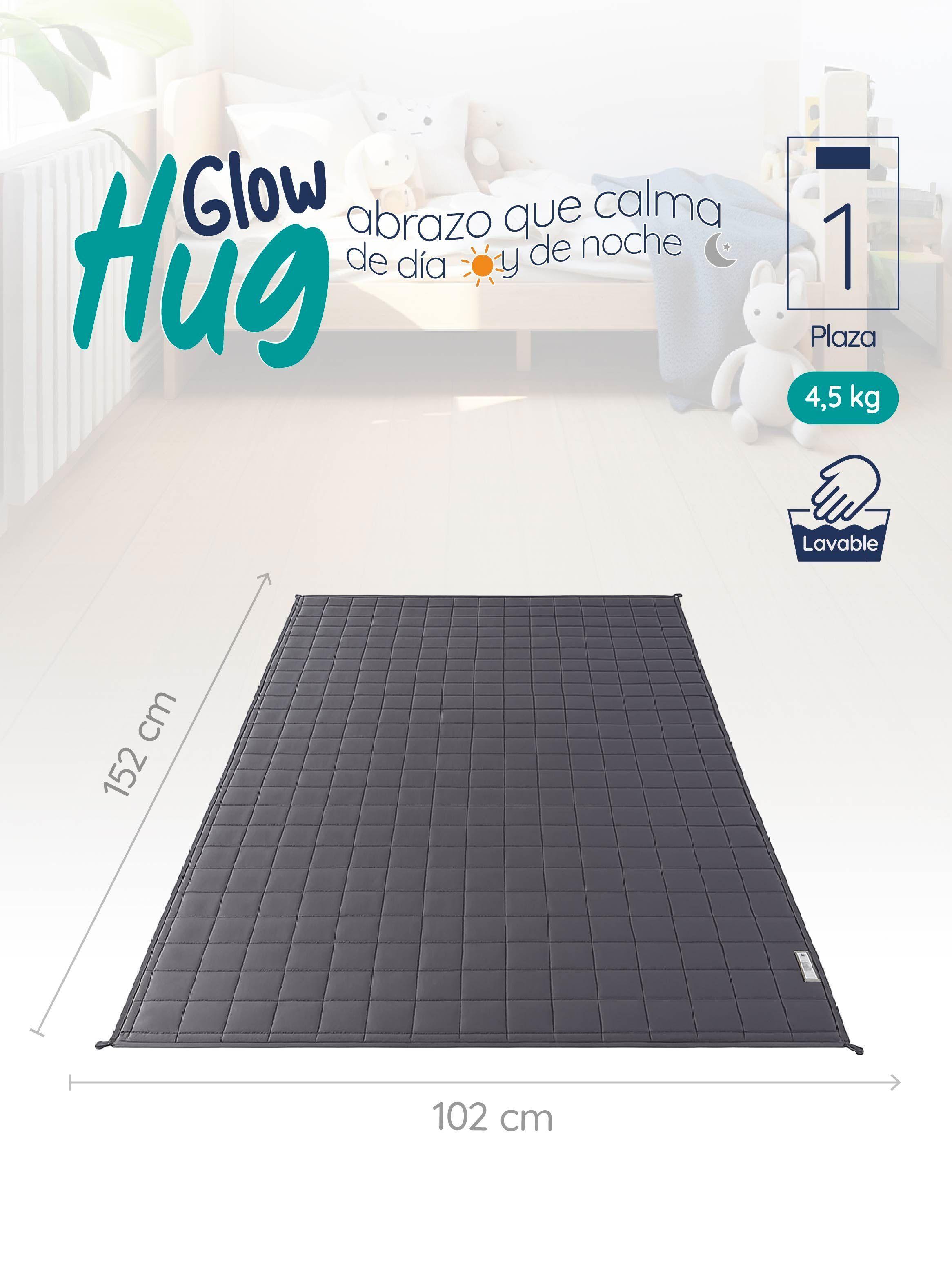 Manta de gravedad niños Gris 4,5K 152x102 cm Manta de Peso GlowUp-2