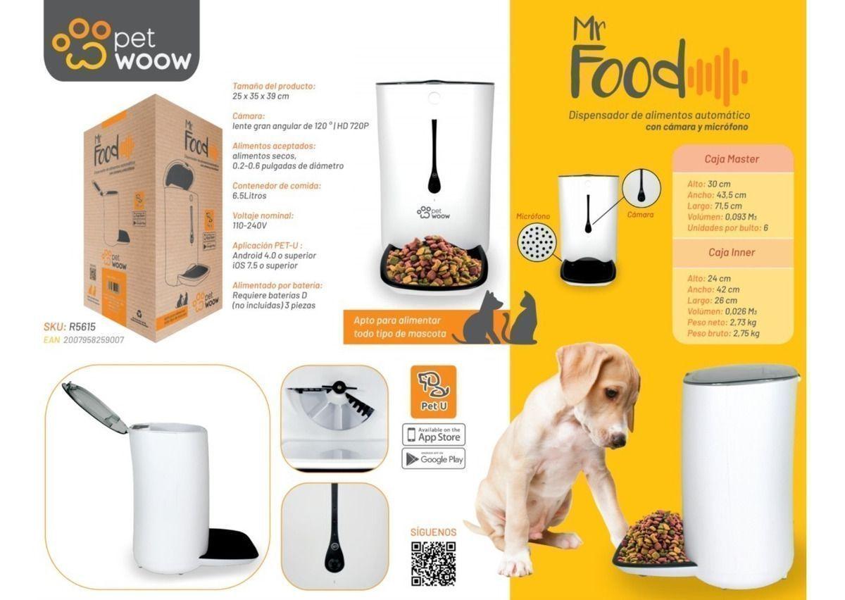 Dispensador Alimentos Mascotas Cámara y Micrófono-5