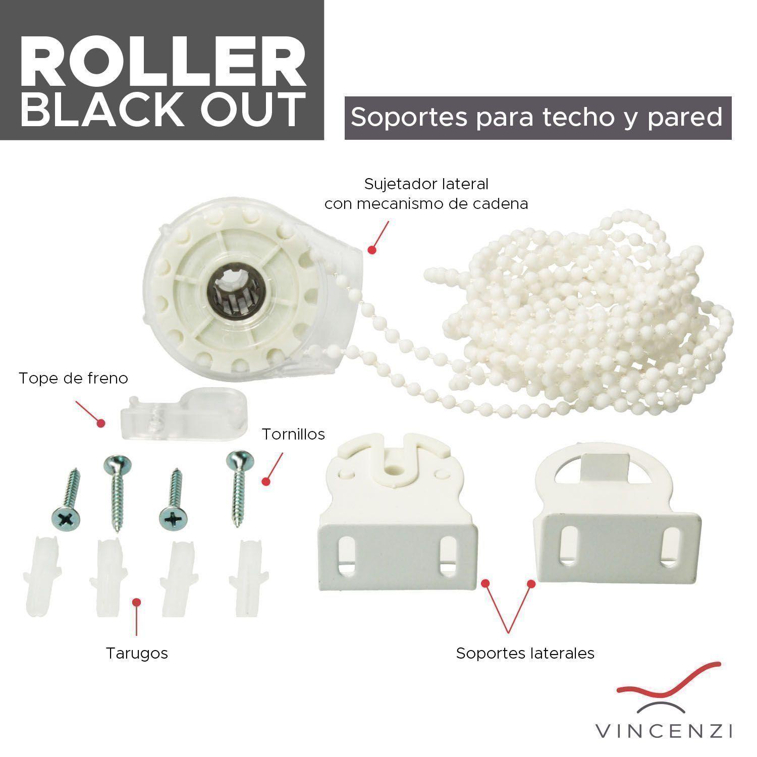Cortina Roller Blackout Blanca 120x230cm-5