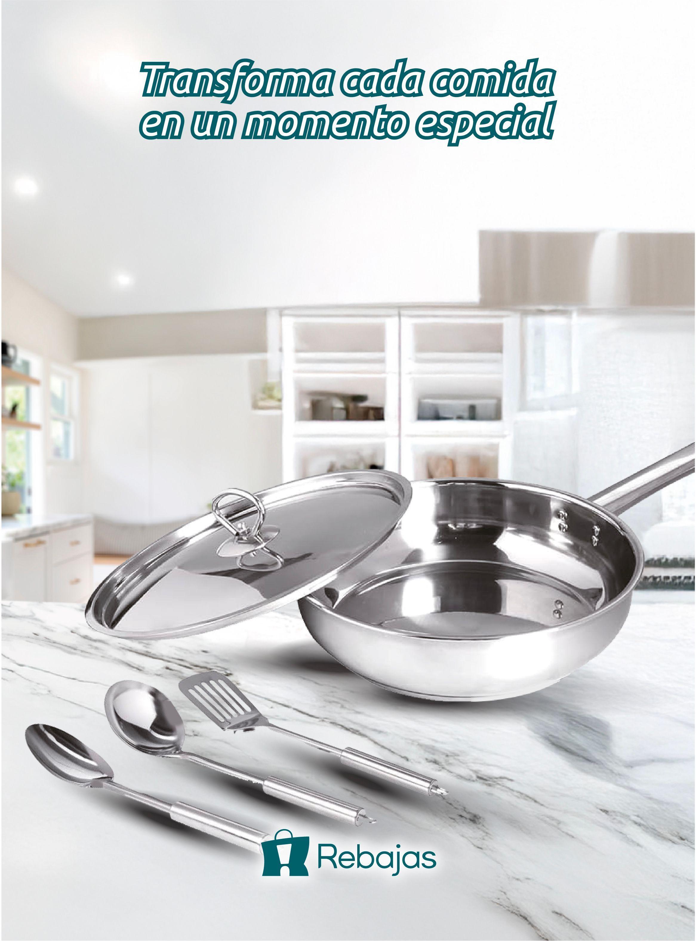 Juego de Ollas Cocina 15 Piezas Acero Inoxidable Antiadherente - Rebajas-7
