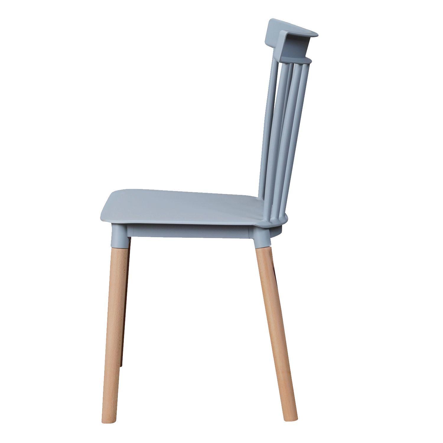 Pack de 4 Sillas Windsor Gris-4