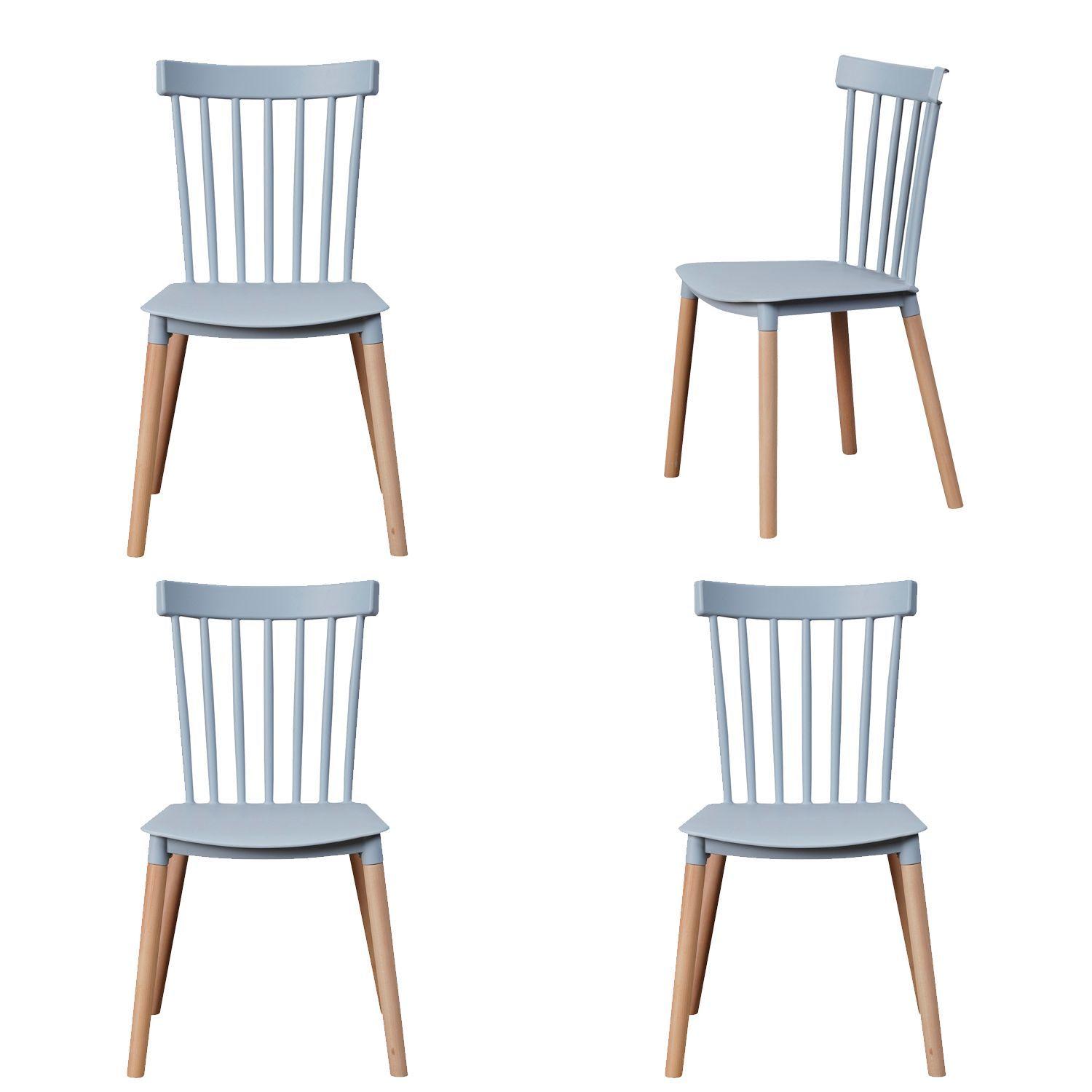 Pack de 4 Sillas Windsor Gris-0