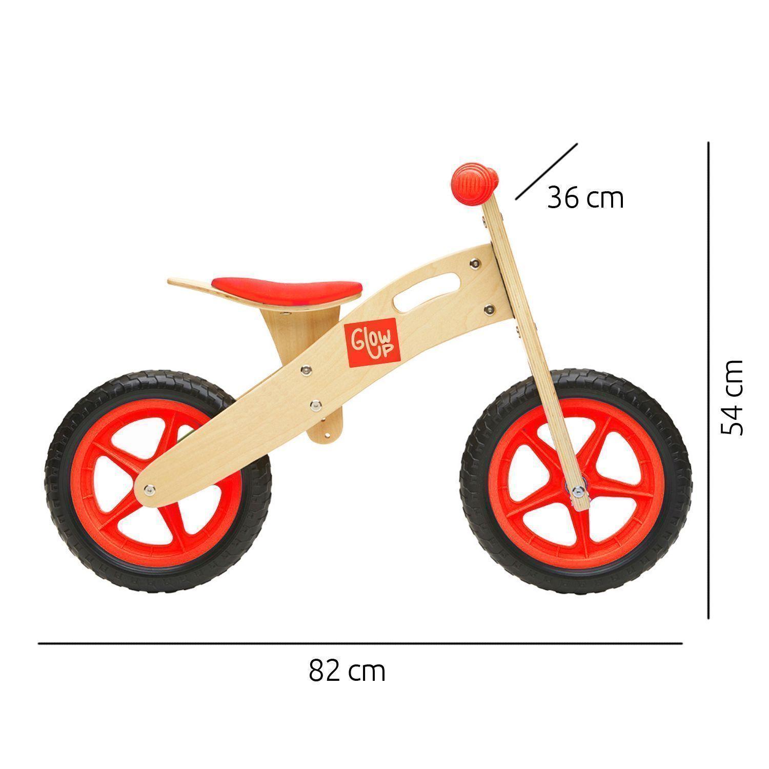 Bicicleta De Aprendizaje De Madera Roja-2