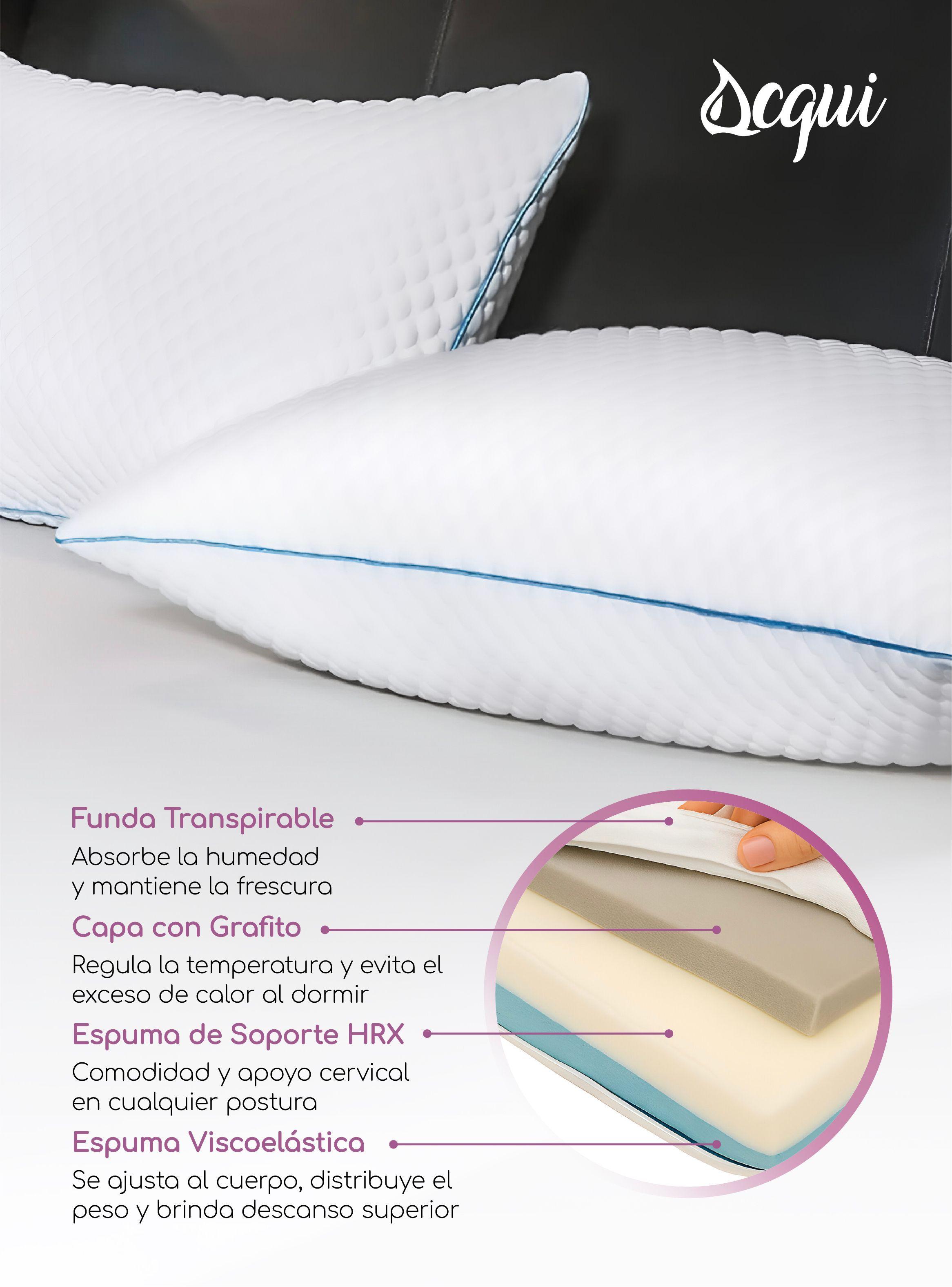 Pack 2 Almohadas Viscoelástica Regula Temperatura Memoryfoam-2