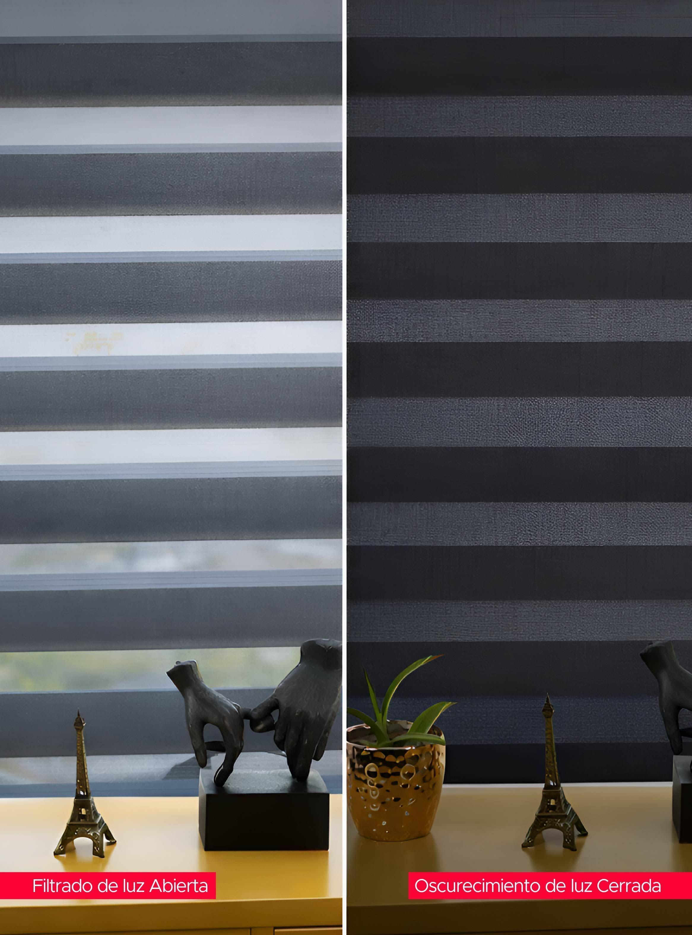 Cortina Roller Duo Lino Gris Pepper 150x240cm-6