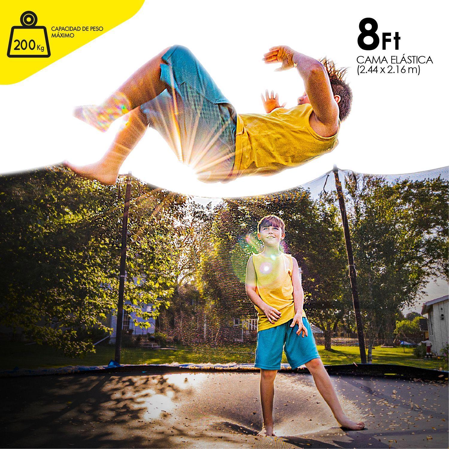 Pack cama elástica 8 ft Ed Exclusiva R + Set Basketball-3