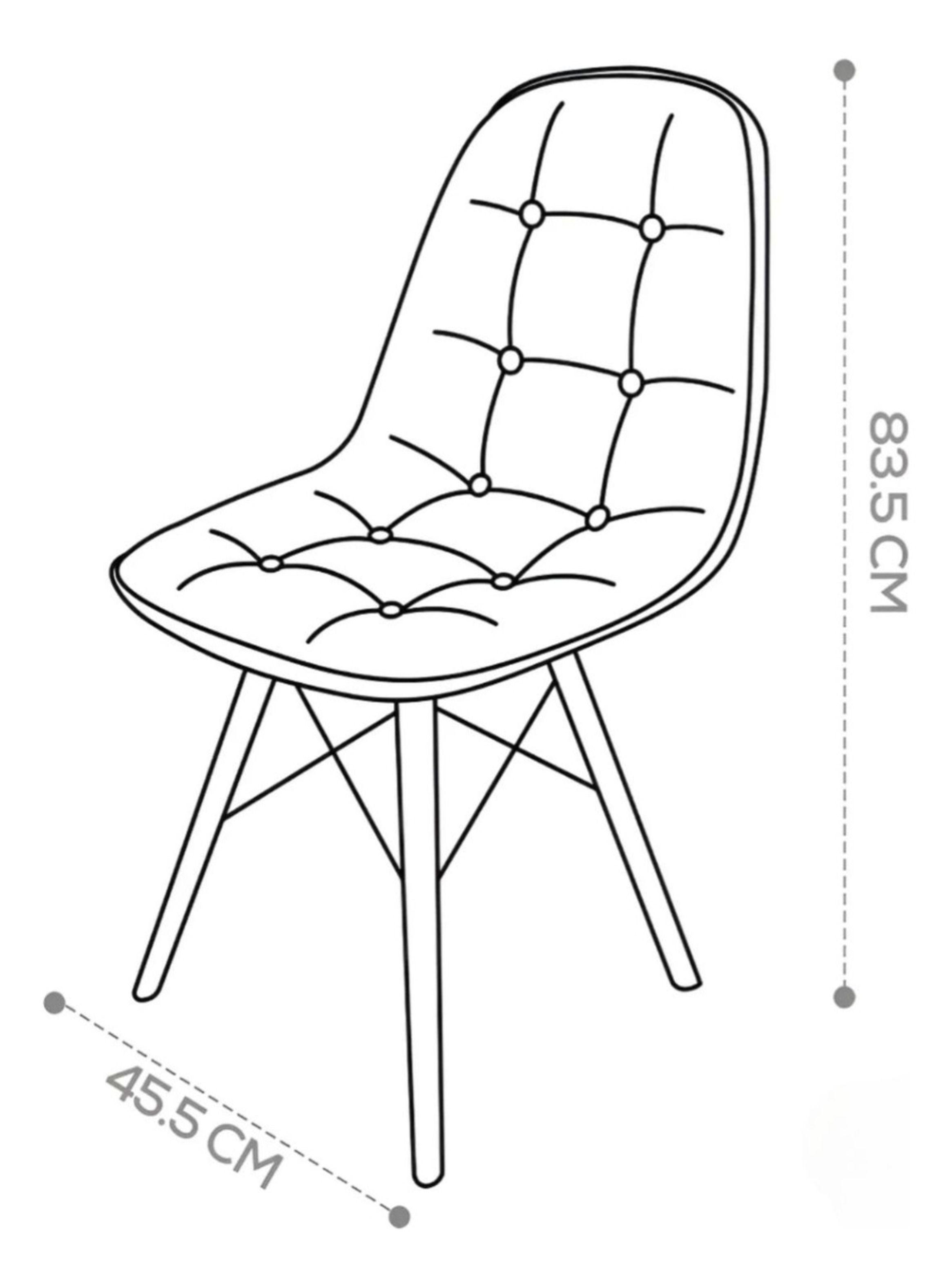 Pack 4 Sillas Comedor Eames York Negras Vincenzi-1