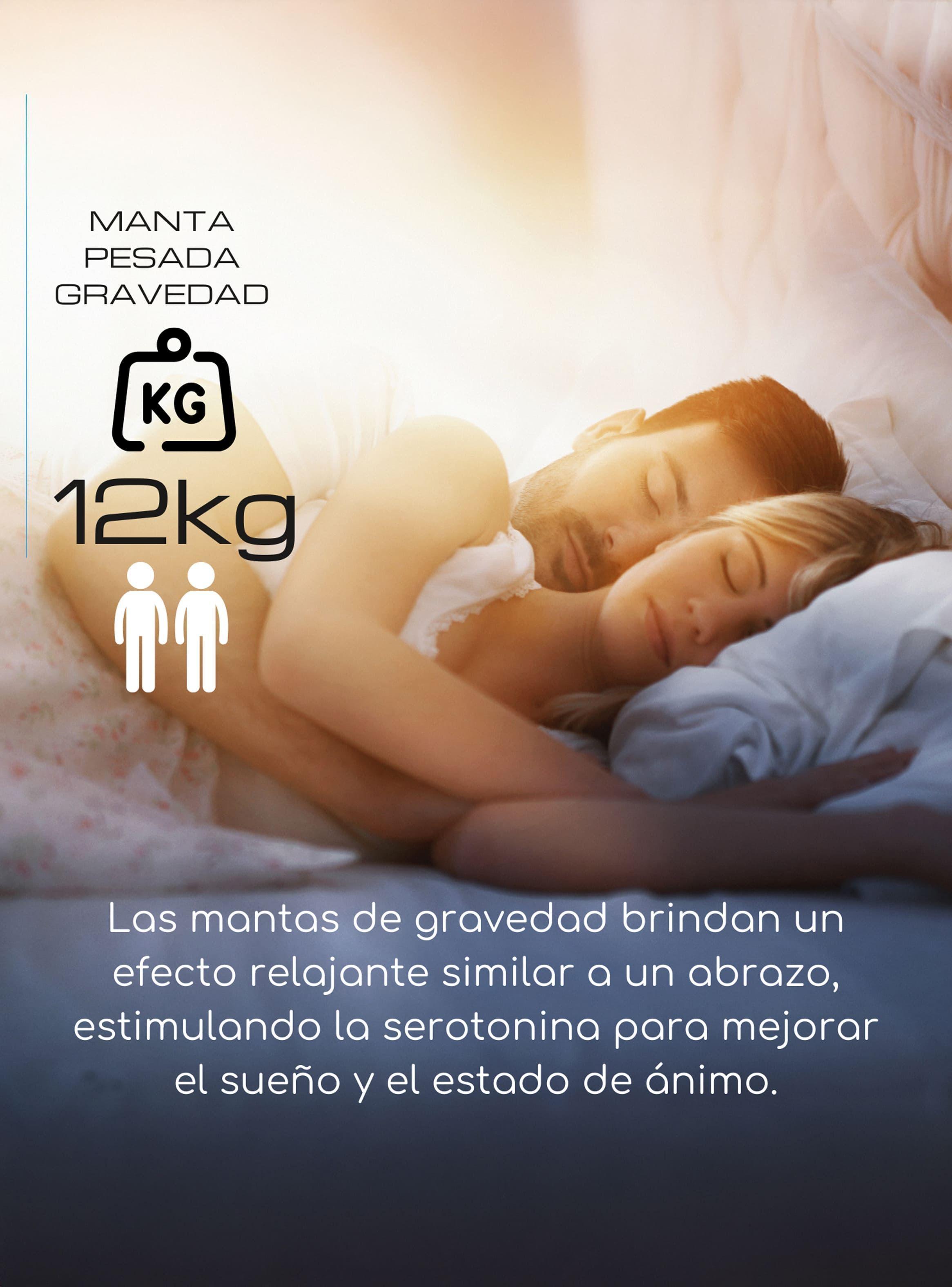 Manta De Gravedad Pesada Queen 12kg Trastorno Sueño Acqui-3