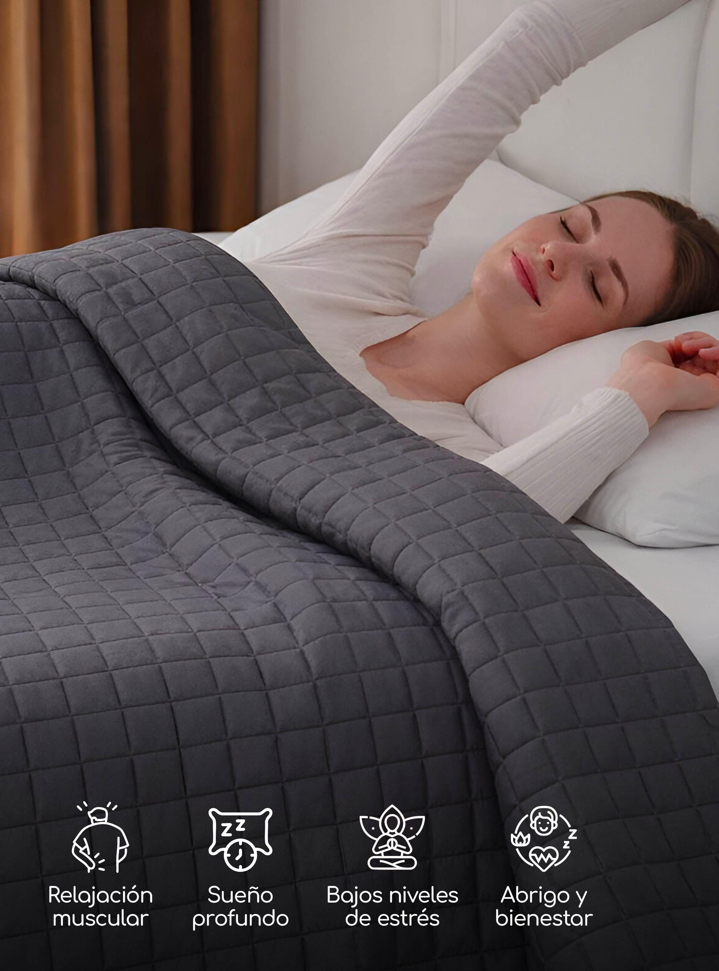 Manta De Gravedad Pesada Queen 12kg Trastorno Sueño Acqui-6